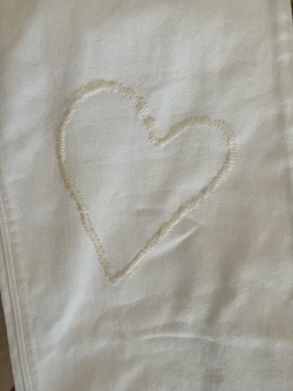 Zadig & Voltaire Zadig & Voltaire Elio Denim Eco Brod Judo White Heart Strai Size 25" / US 0 / IT 36 - 8 Thumbnail