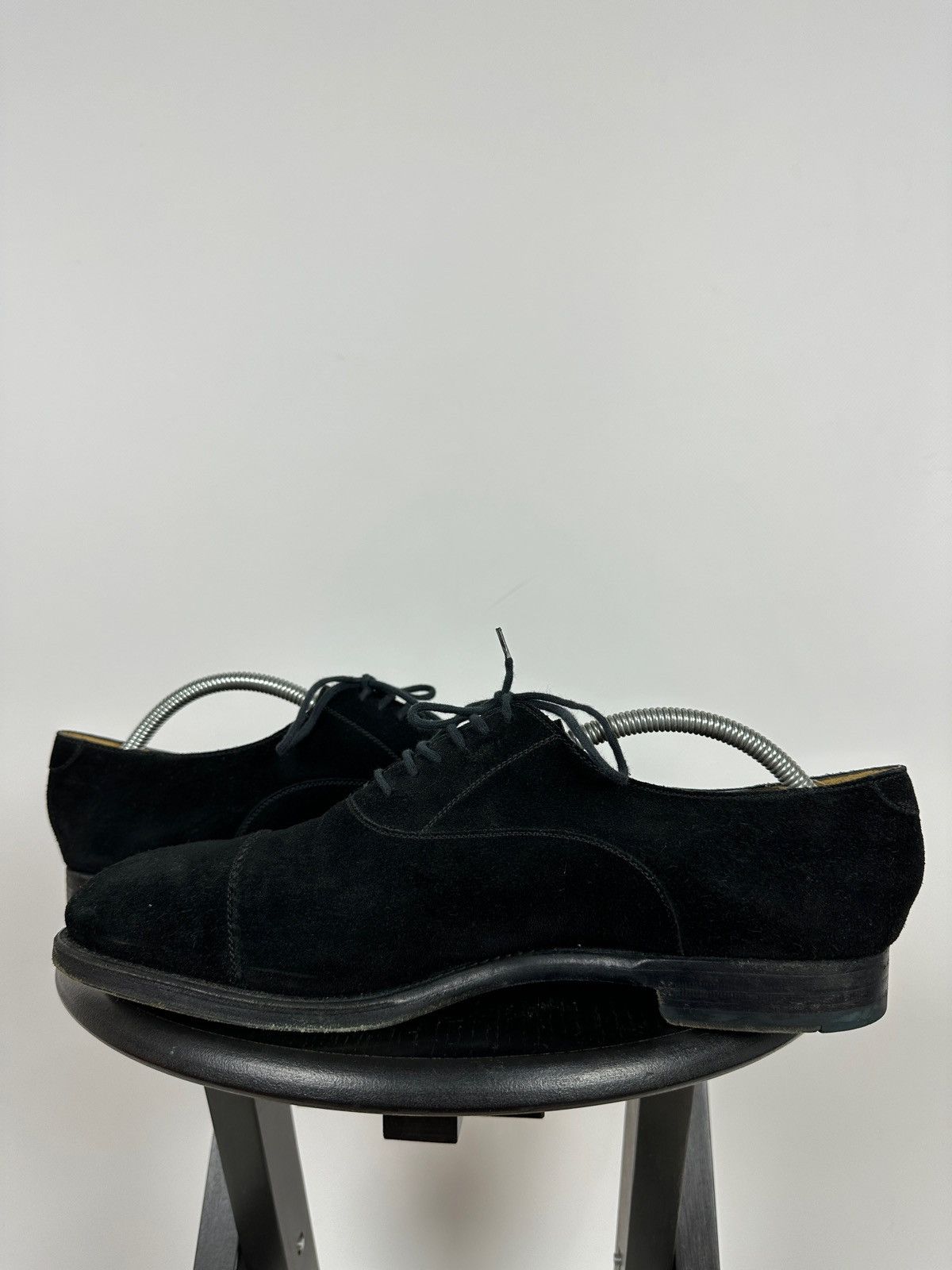 Gucci Gucci Black Suede Leather Oxford Dress Shoes Size US 9 / EU 42 - 8 Thumbnail