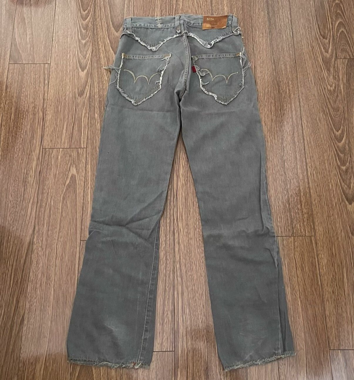 Edwin EDWIN GENUINE QUALITY 503 Distressed Lace Detailing Jeans Size US 32 / EU 48 - 2 Thumbnail