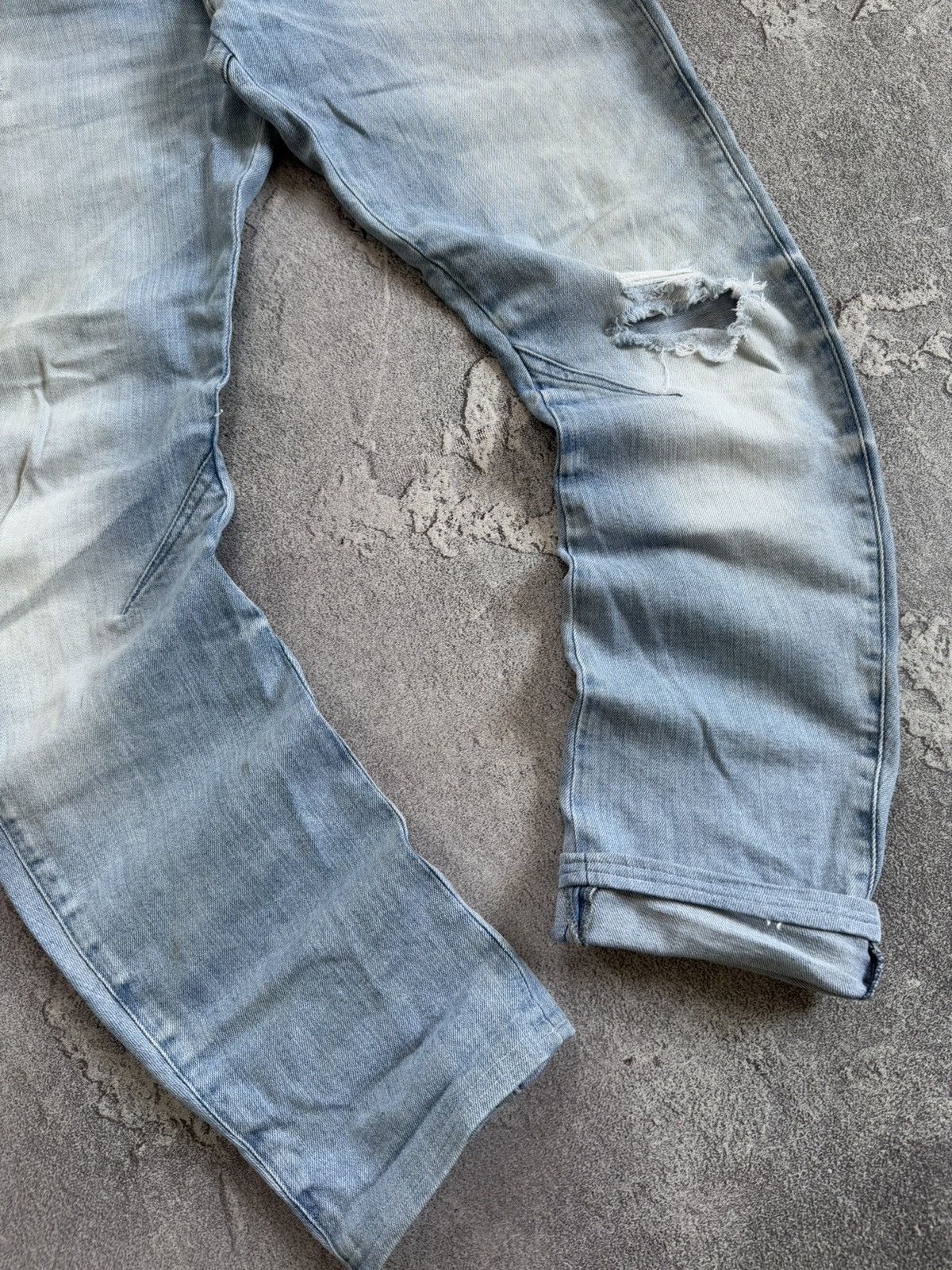 G-Star G star raw 34/36 ARC 3D slim Distressed denim pant trouser Size US 34 / EU 50 - 2 Thumbnail