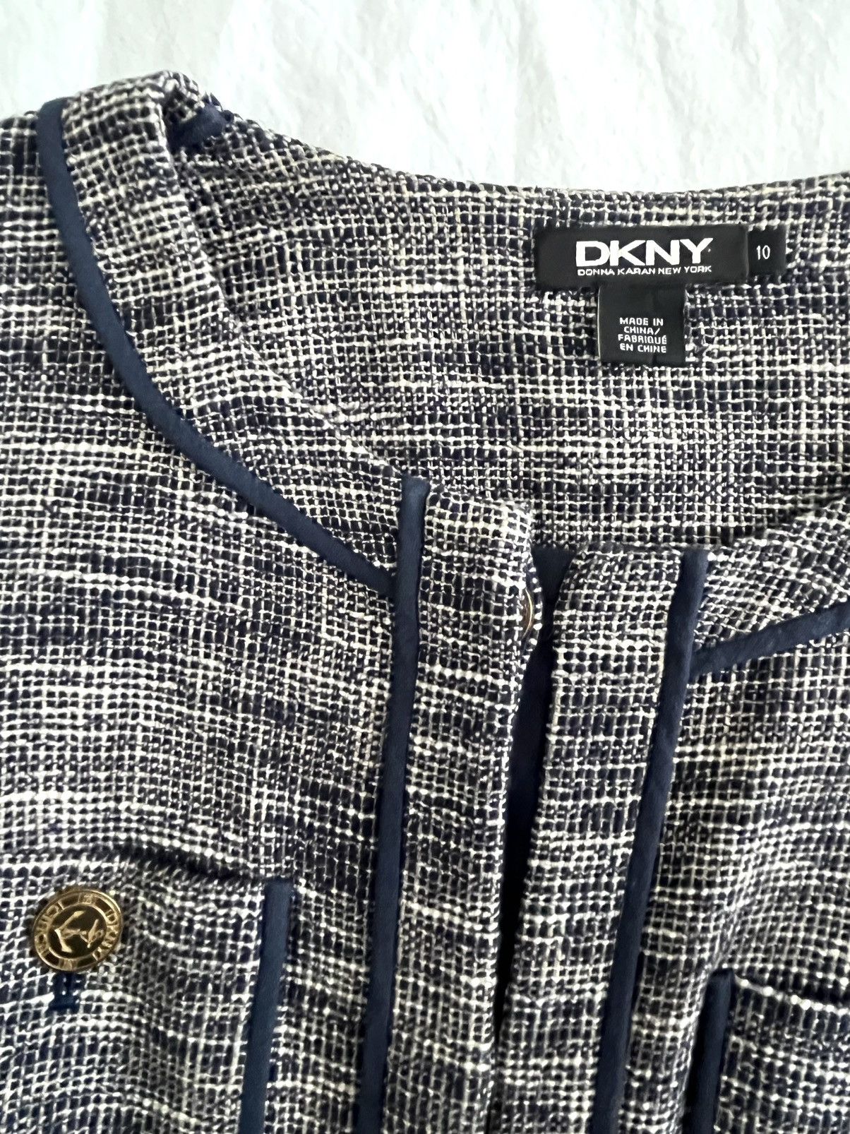 DKNY × Donna Karan DKNY Cropped Blazer Size L / US 10 / IT 46 - 6 Thumbnail