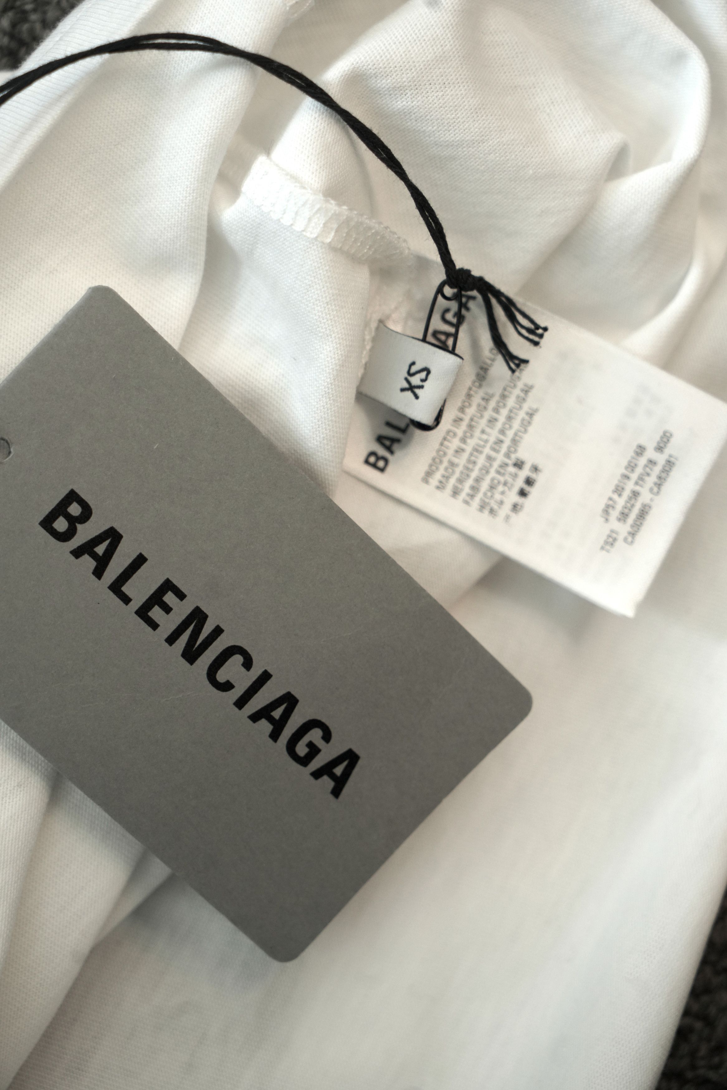 Balenciaga BALENCIAGA T-shirt White 100% Cotton Crew Neck Short Sleeves Size XS / US 0-2 / IT 36-38 - 8 Thumbnail