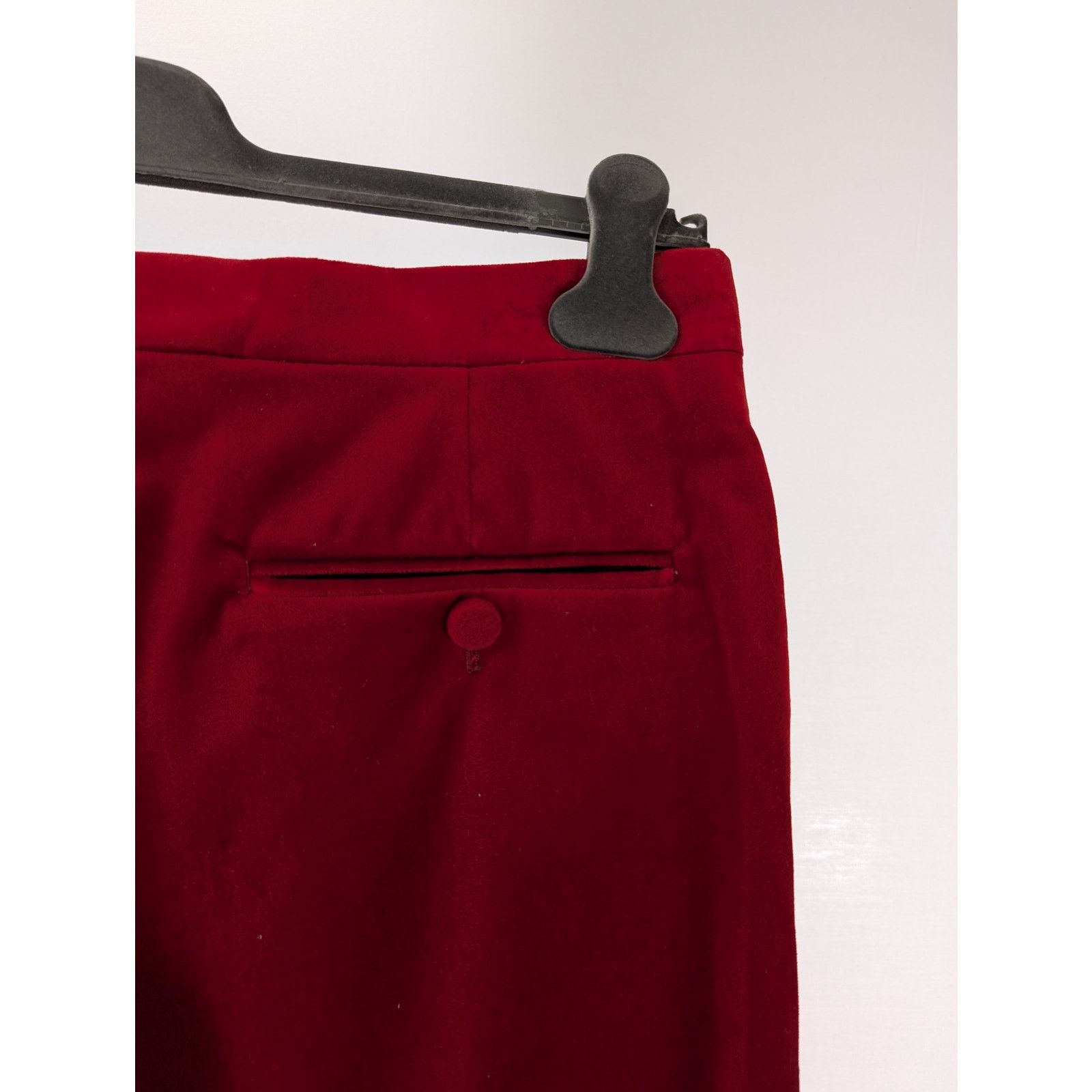 Gucci o1rshd1 Stretch Velvet W/Leather Short Pant in Fire/Mix Size US 32 / EU 48 - 10 Thumbnail