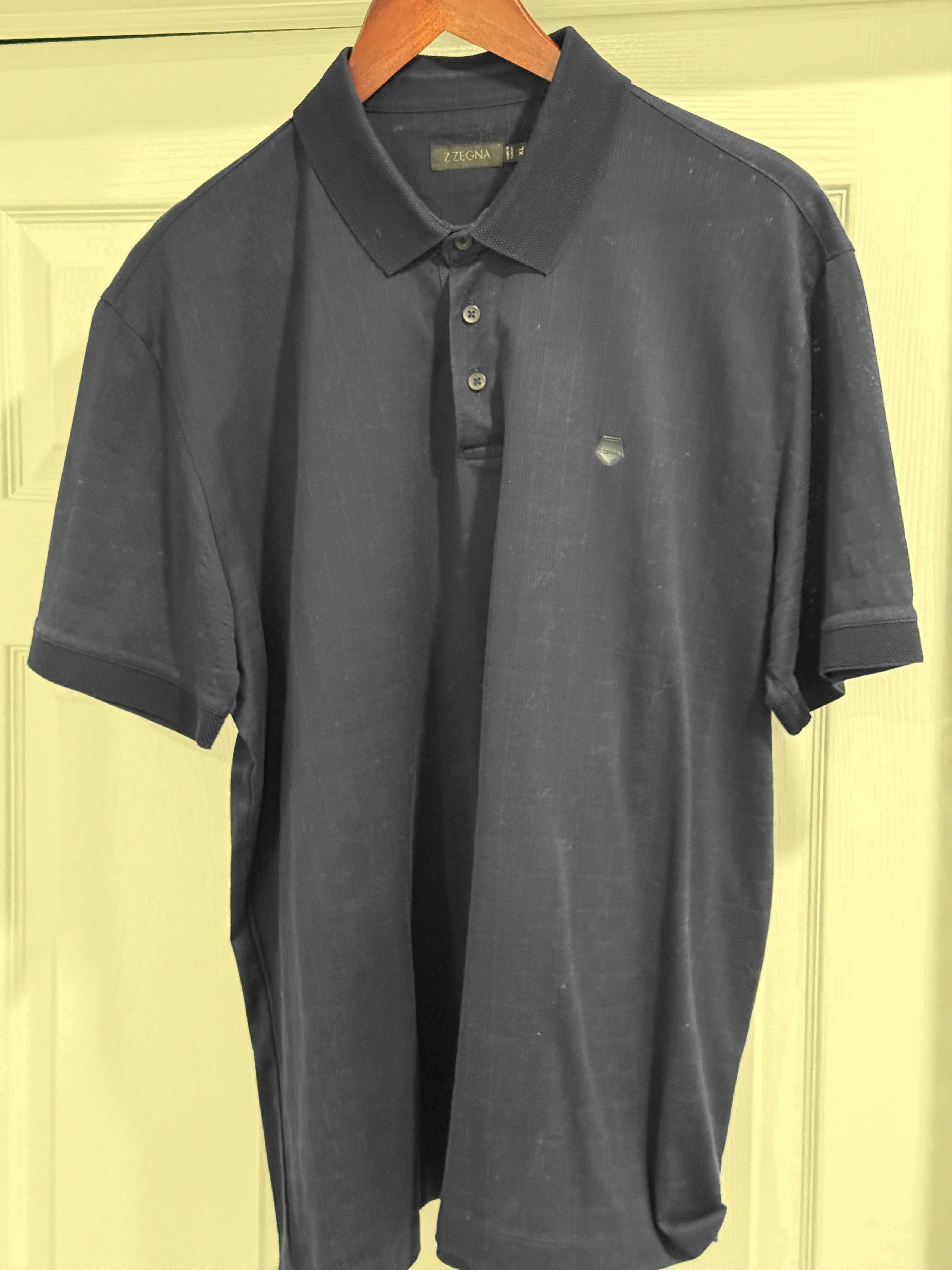 Z Zegna Zegna Polo--ZZegna Line Size XL Navy Size US XL / EU 56 / 4 - 1 Thumbnail