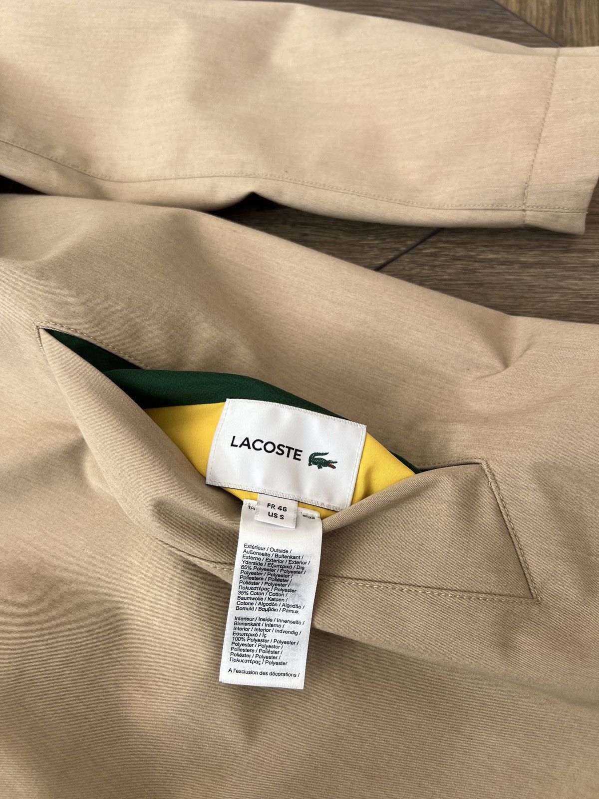 Lacoste × Vintage Vintage Lacoste Reversible Water Resistant Coat Size US S / EU 44-46 / 1 - 7 Thumbnail