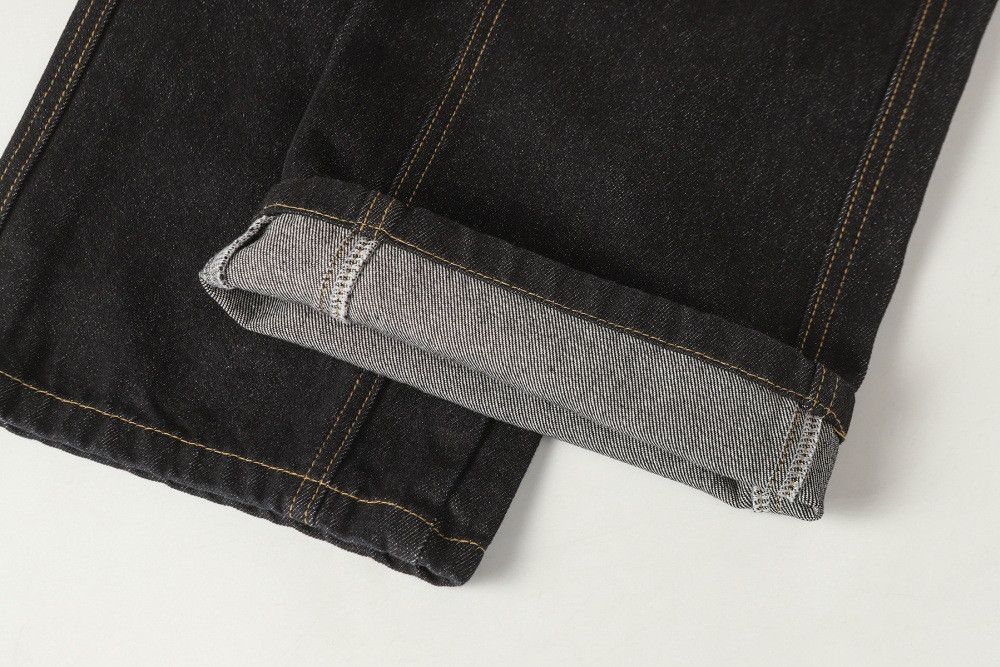 Jean Men's high-street patchwork loose casual straight leg jeans Size US 32 / EU 48 - 6 Thumbnail