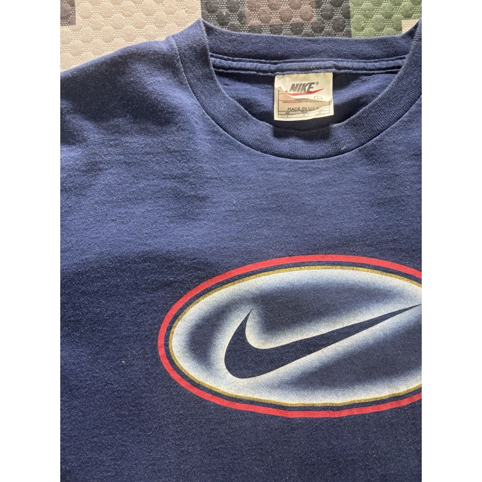 Nike Vintage 90s Nike Air Shirt Men L Rare Center Swoosh Size US L / EU 52-54 / 3 - 3 Thumbnail