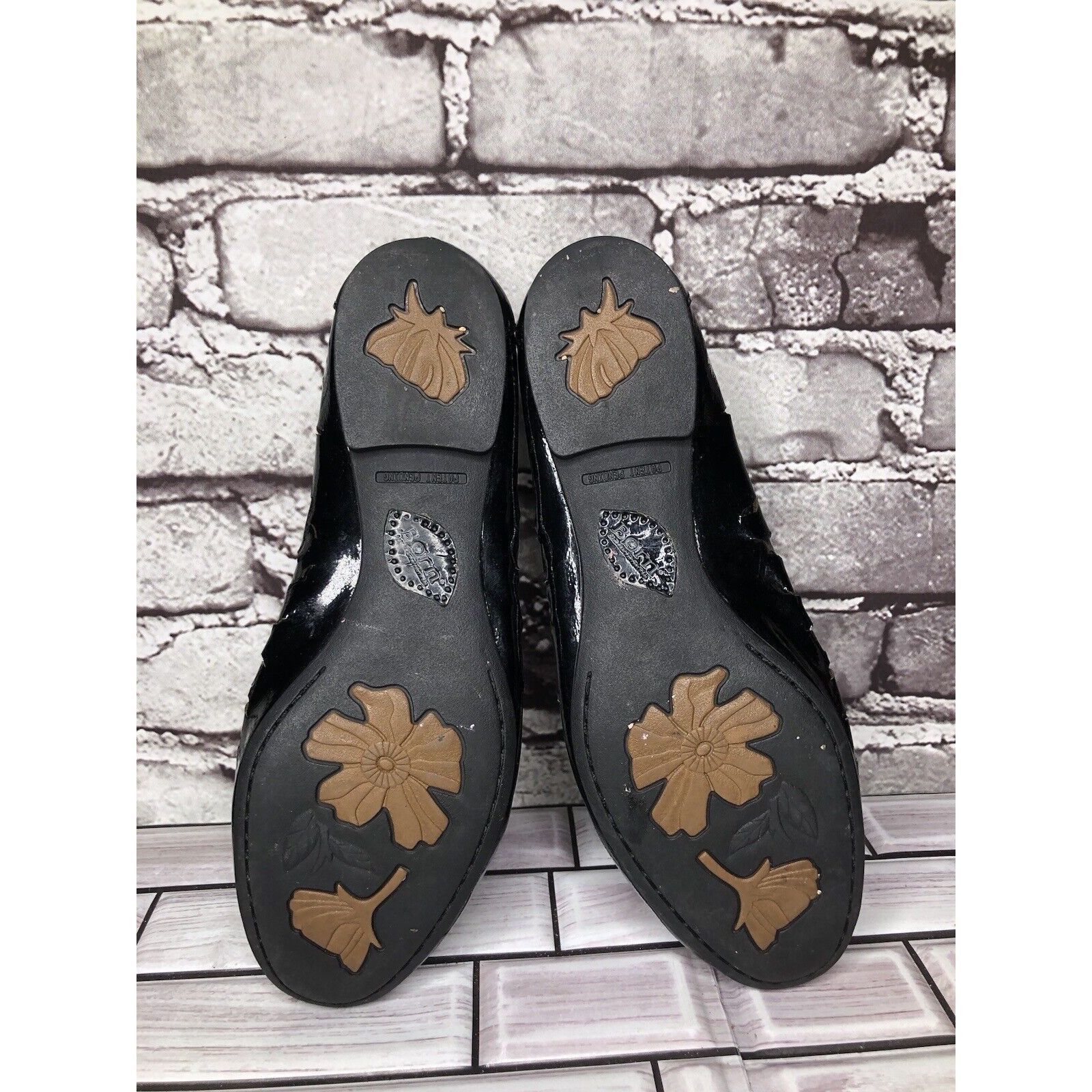 Born Born Black Patent Leather Perforated Ballet Flats Shoes Wome Size US 6 / IT 36 - 9 Thumbnail