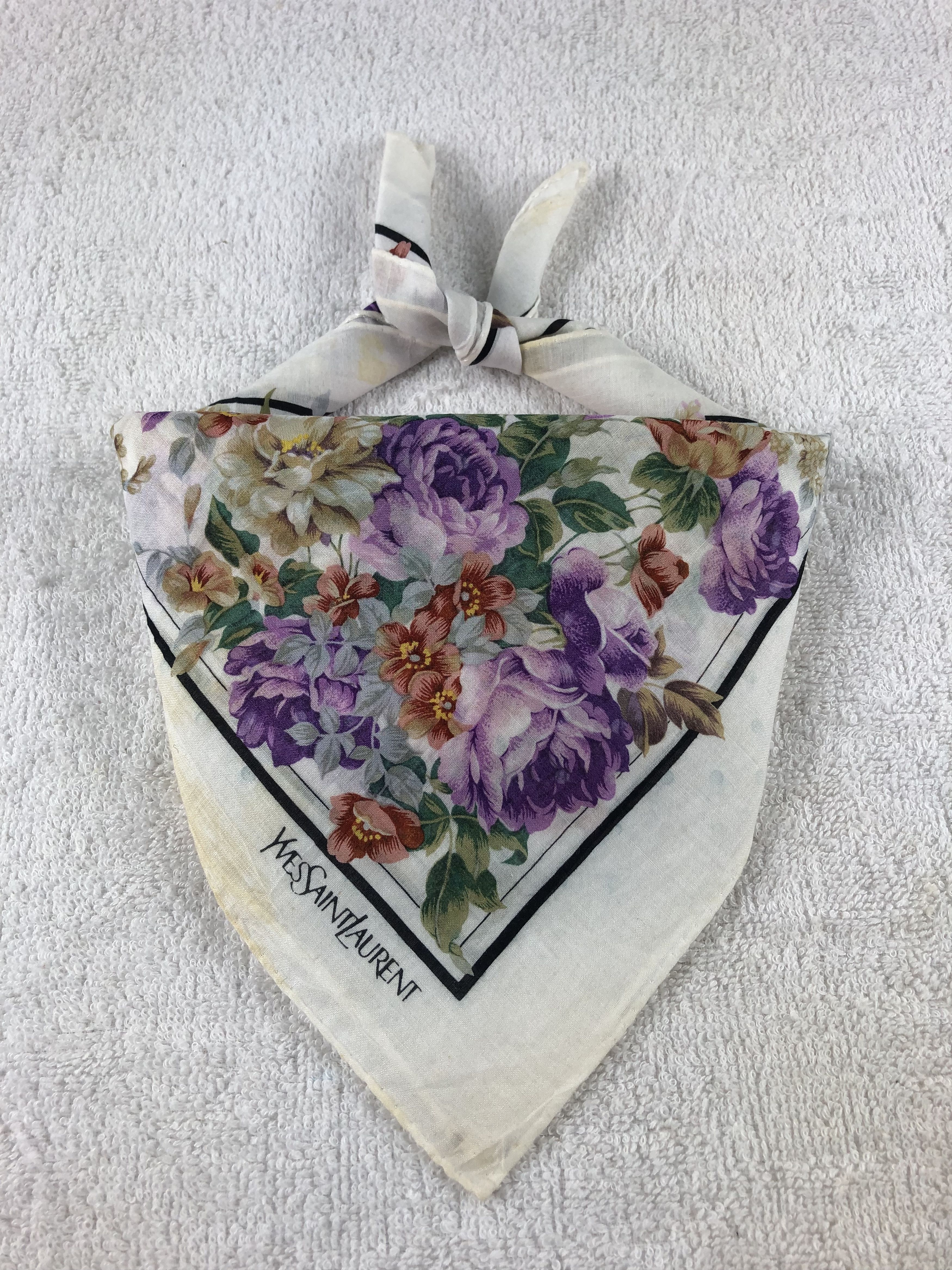 Vintage × Yves Saint Laurent Yves Saint Laurent Handkerchief / Bandana / Neckerchief Size ONE SIZE - 2 Thumbnail