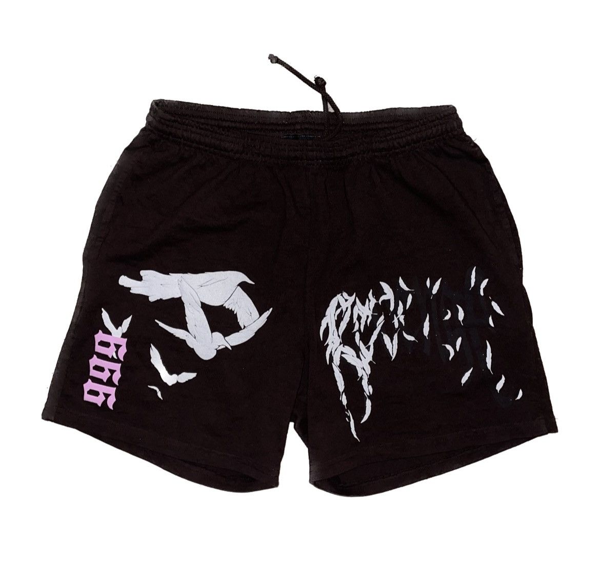 image of 999 Club x Revenge Juice Wrld 999 Dove Shorts Chocolate Brown Large, Men's (Size 33)