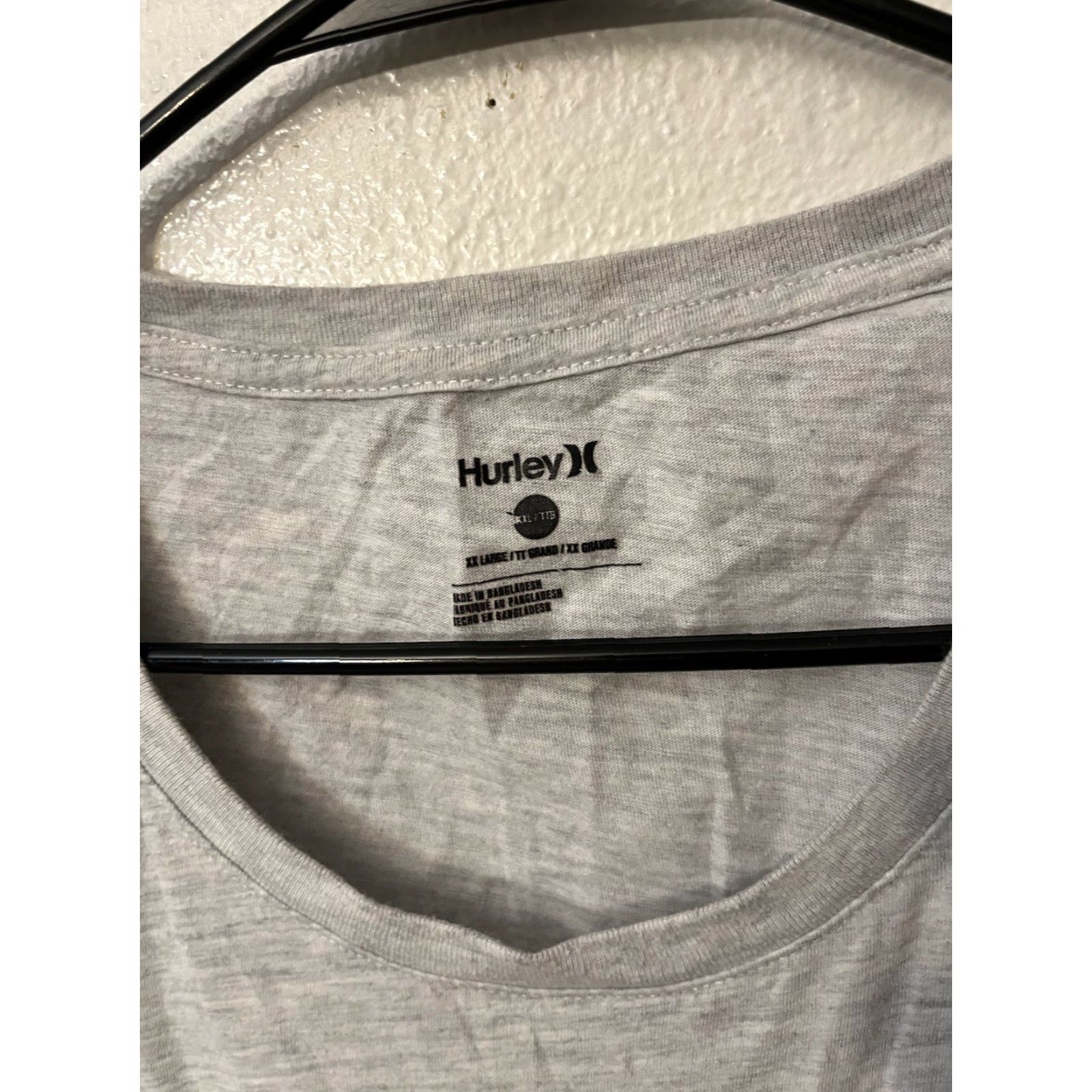 Hurley Hurley T-Shirt Men’s 2XL Short Sleeve Logo Crew Neck Gray Cotton 2010s Surfing Beach Logo Mens Size US XXL / EU 58 / 5 - 3 Thumbnail