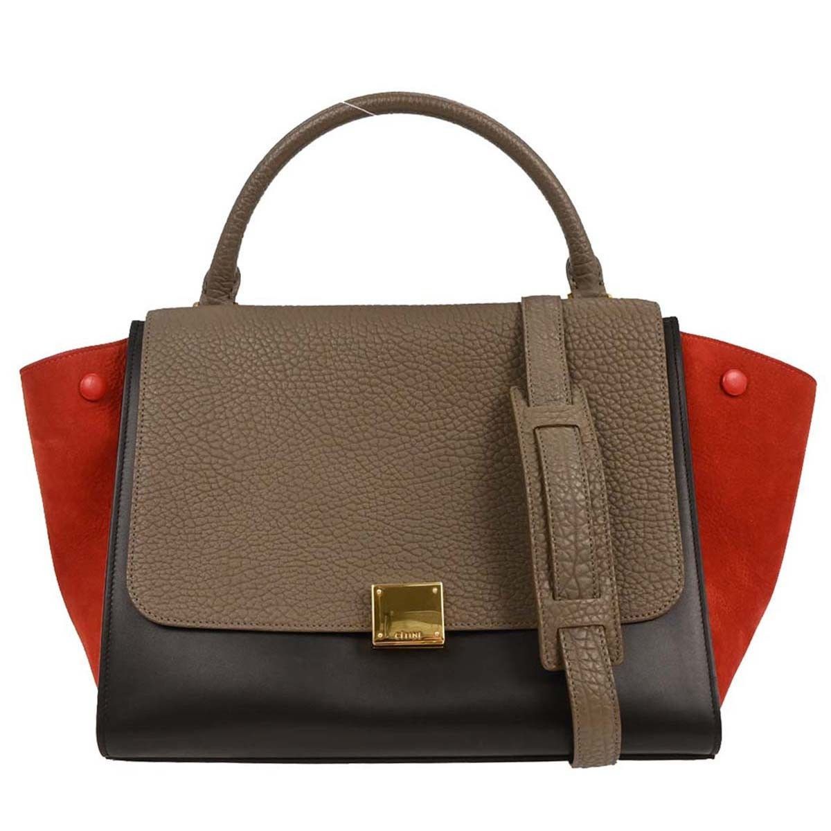Celine Celine Tricolor Trapeze Bag Leather Size ONE SIZE - 1 Thumbnail