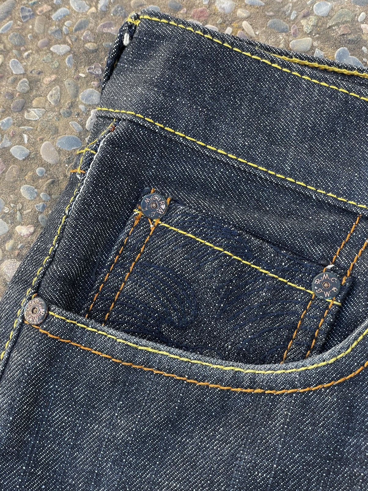 Evisu × Japanese Brand × RMC Jeans Red Monkey Company Distressed Raw Selvedge Denim Size US 36 / EU 52 - 7 Thumbnail