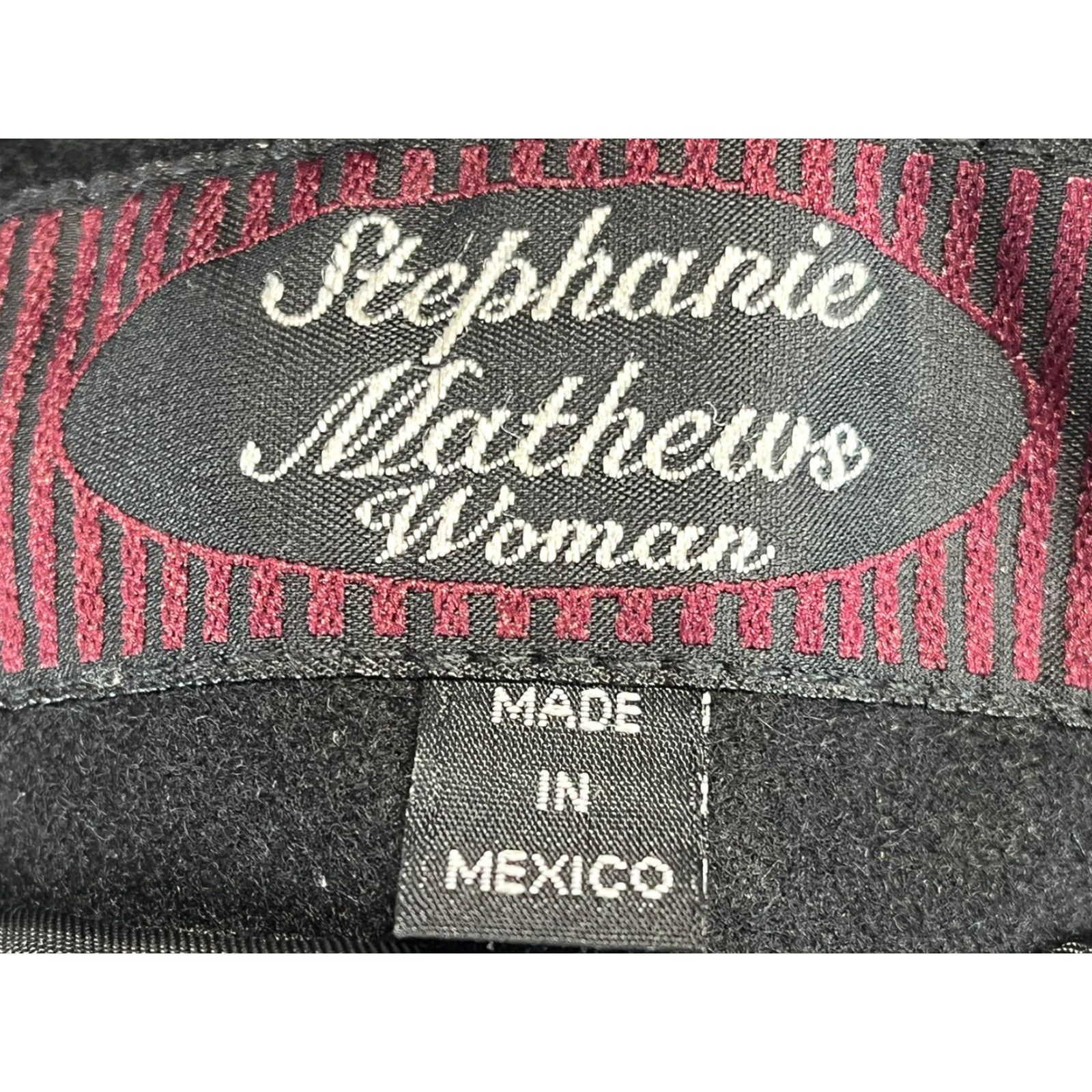 Vintage Stephanie Matthews Woman Wool Coat Sz 1X Plus GUC Black Mid Length Size XL / US 12-14 / IT 48-50 - 6 Thumbnail