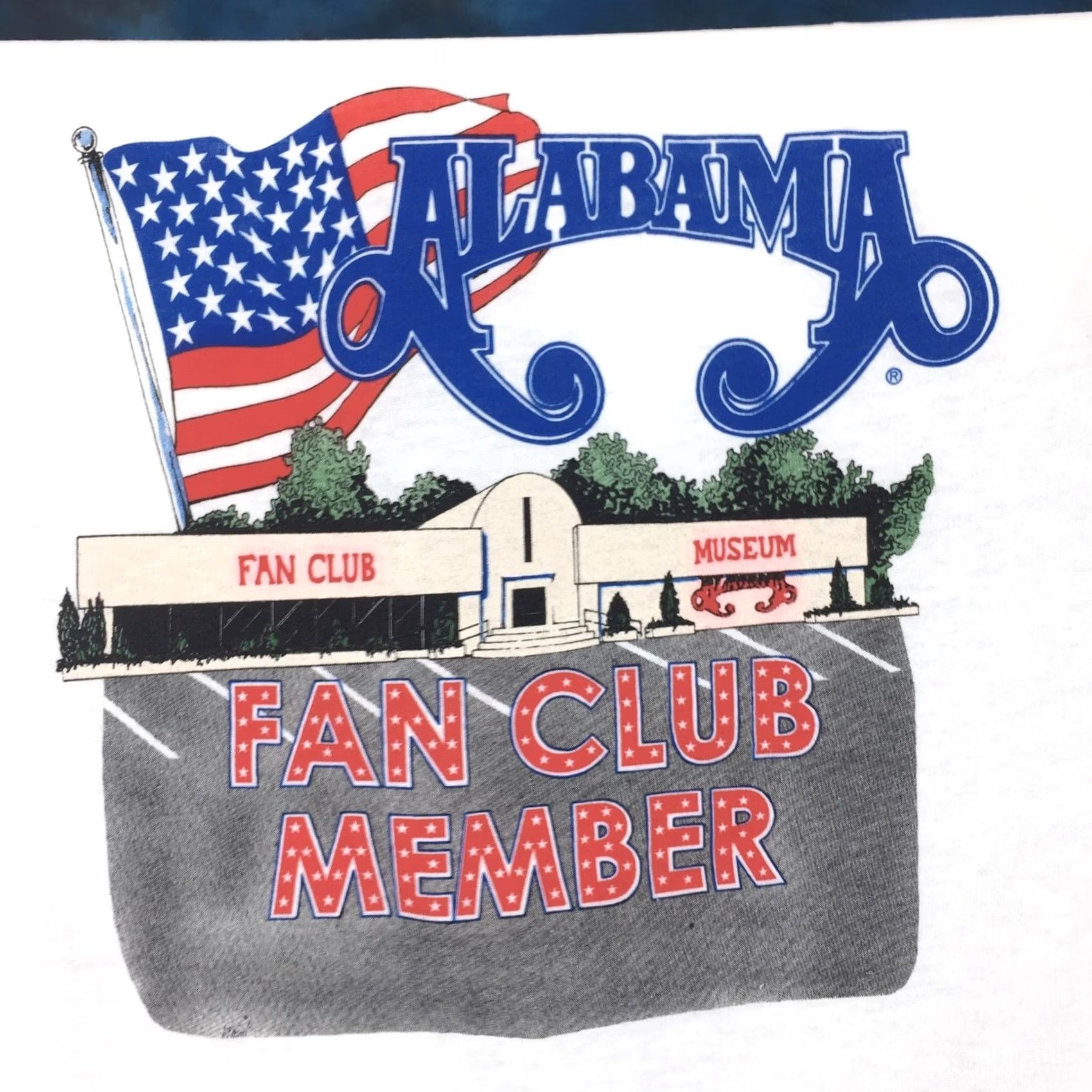 Fanci Club VINTAGE Alabama FAN CLUB CONCERT T-Shirt L/XL Selec-T Short Sleeve Crew Neck Mens White 80s Band Rock Size US L / EU 52-54 / 3 - 4 Thumbnail