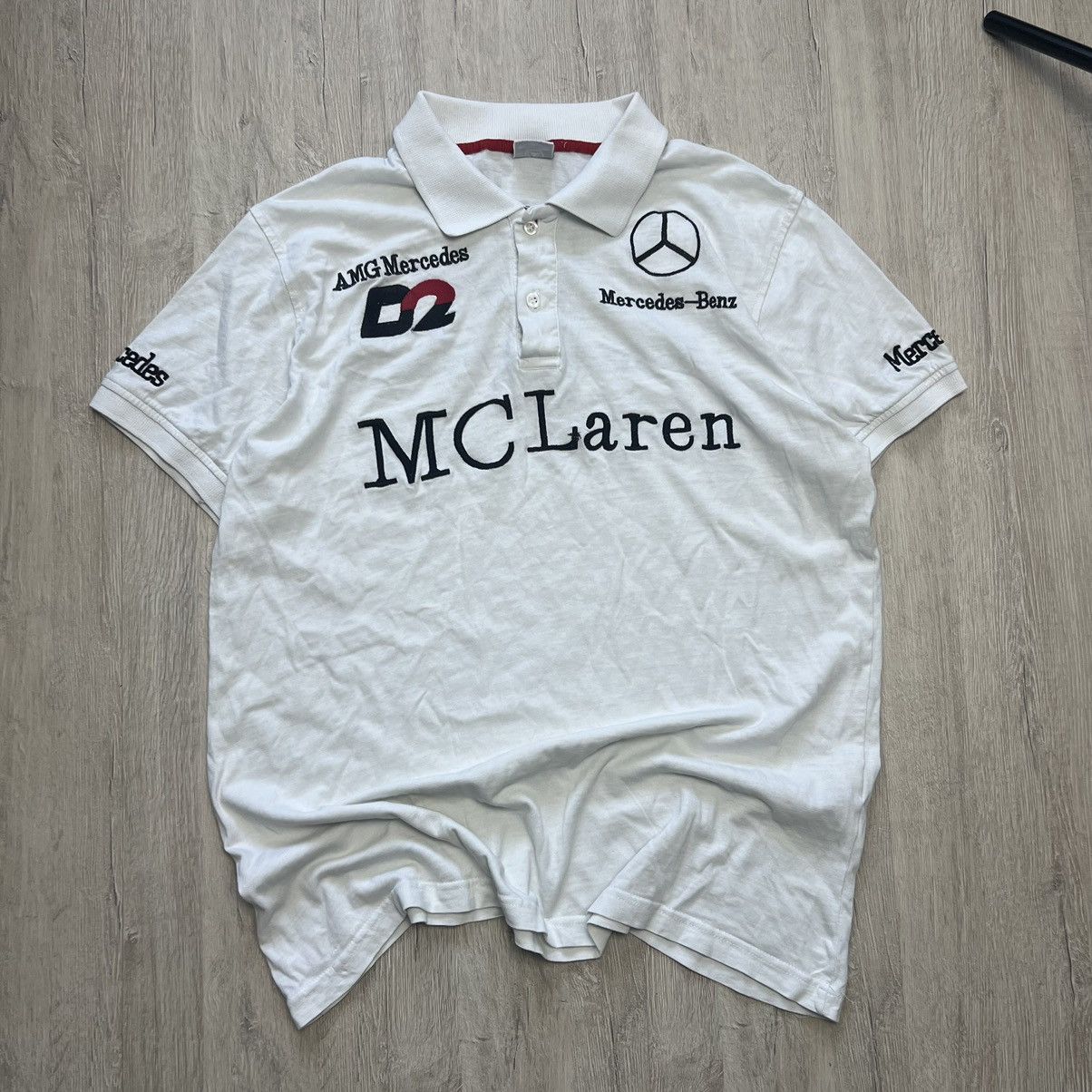 Mercedes-Benz × Vintage Vintage T-shirts Mercedes- Benz Mc Laren AMG D2 Polo Y2K Size US L / EU 52-54 / 3 - 1 Thumbnail