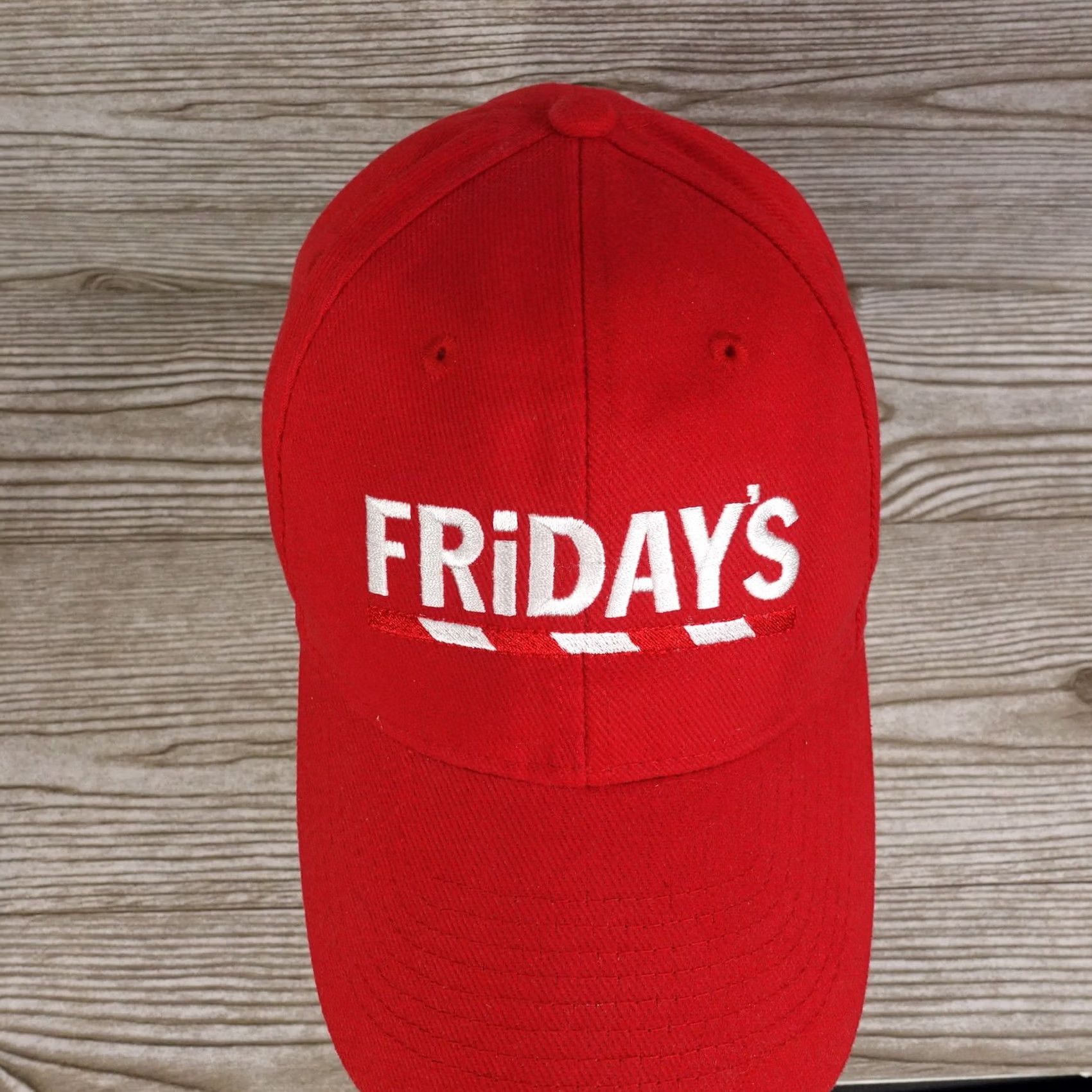 Logo 7 TGI FRIDAY'S LOGO WORK EMPLOYEE BAR & GRILL BASEBALL HAT CAP RED Size ONE SIZE - 3 Thumbnail