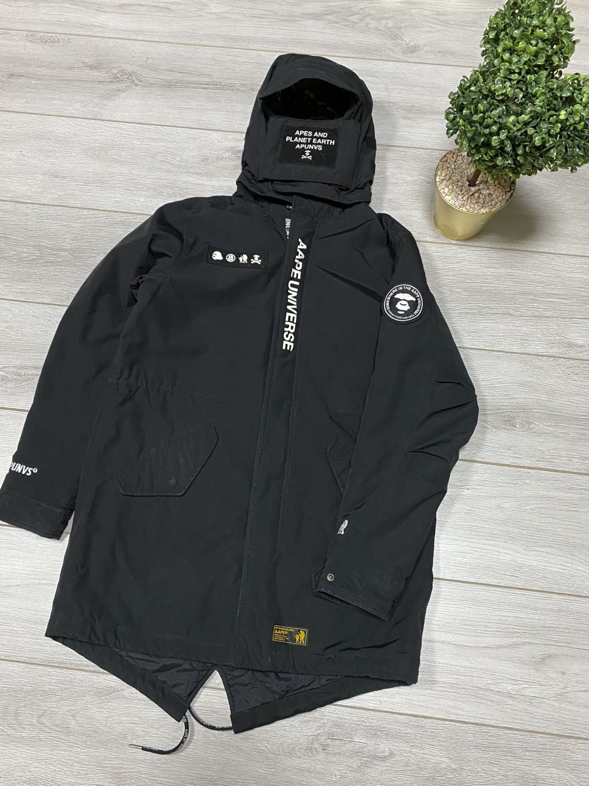 Aape Aape by Bape ninja parka mask big logo jacket Japan Size US S / EU 44-46 / 1 - 1 Thumbnail