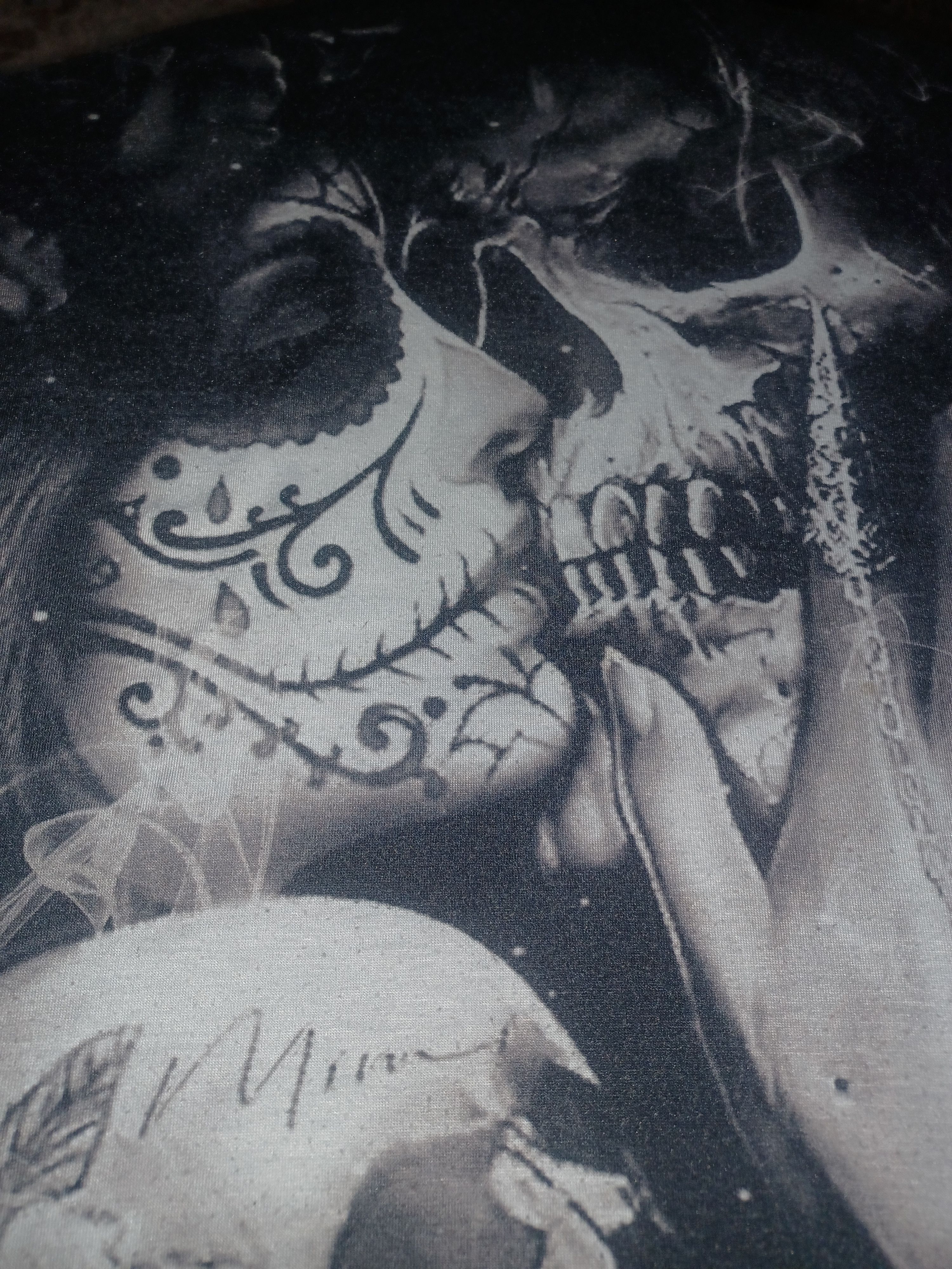 Other Women's Tee Skulls Theme Large Black & White Size L / US 10 / IT 46 - 2 Thumbnail
