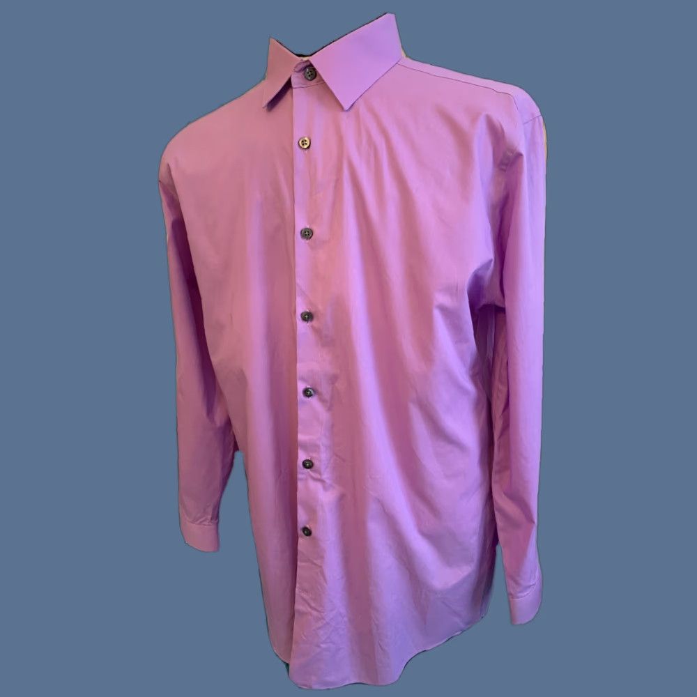 Vintage J.Ferrar Slim Men's Large Light Purple Button Down Shirt Size US L / EU 52-54 / 3 - 1 Thumbnail