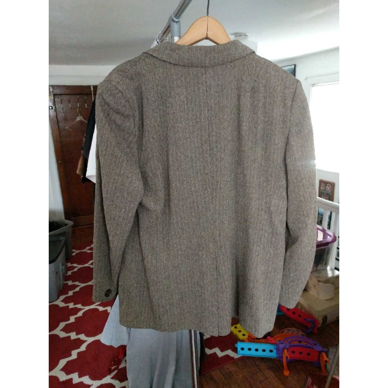 DKNY VINTAGE DKNY Blazer Houndstooth Wool 1 Button Made In USA Size 12 Gray Womens Size XL / US 12-14 / IT 48-50 - 3 Thumbnail