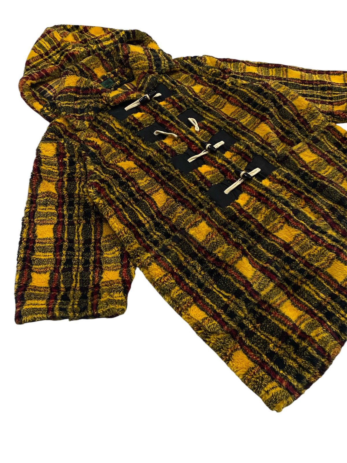 Jean Paul Gaultier Jean Paul Gaultier Junior FW1991 Yellow Tartan Faux Fur Coat Size US M / EU 48-50 / 2 - 20 Thumbnail