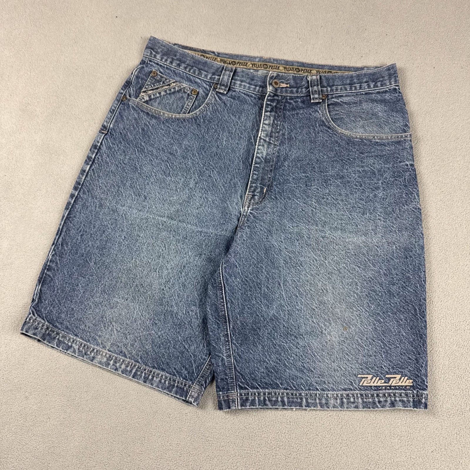 Pelle Pelle Pelle Pelle Denim Shorts 38 Jorts Baggy Skater Y2K 90s Size US 38 / EU 54 - 6 Thumbnail