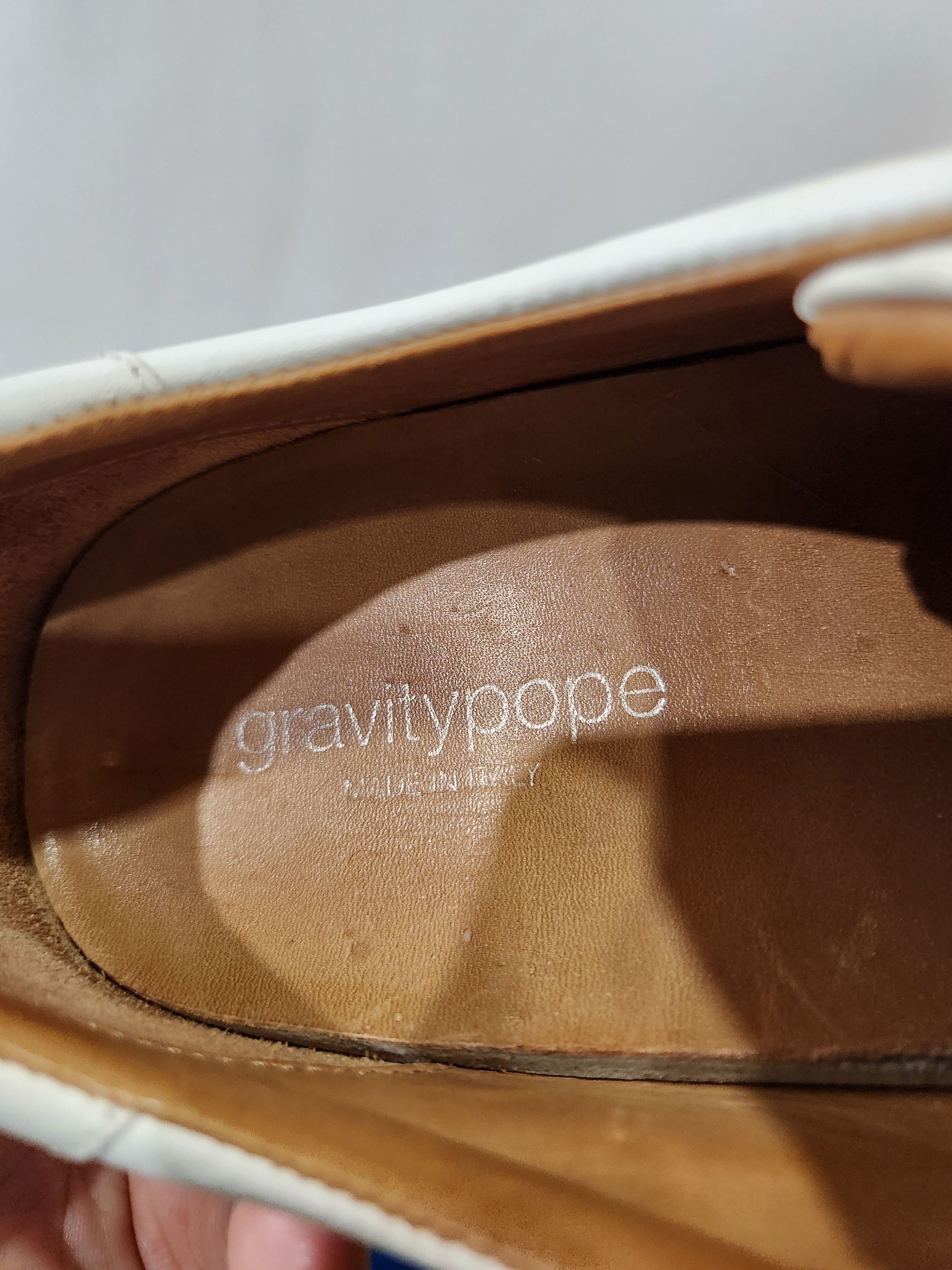 gravitypope White Leather Low Top Tennis Sneaker Made in Italy sz 41 EU Size US 8 / EU 41 - 9 Thumbnail
