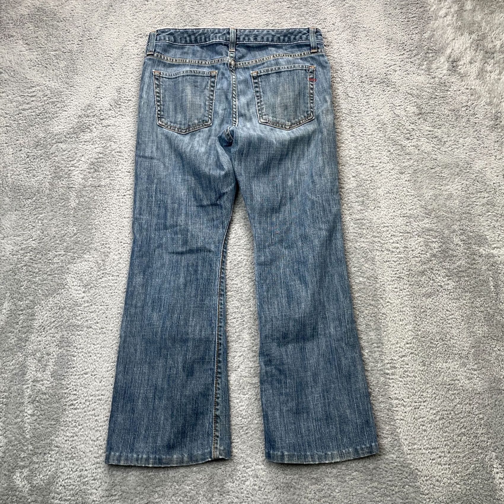 Gap Gap Jeans Womens 8 Blue Flared Leg Denim Cotton Stretch Medium Wash Size 30" / US 8 / IT 44 - 2 Thumbnail