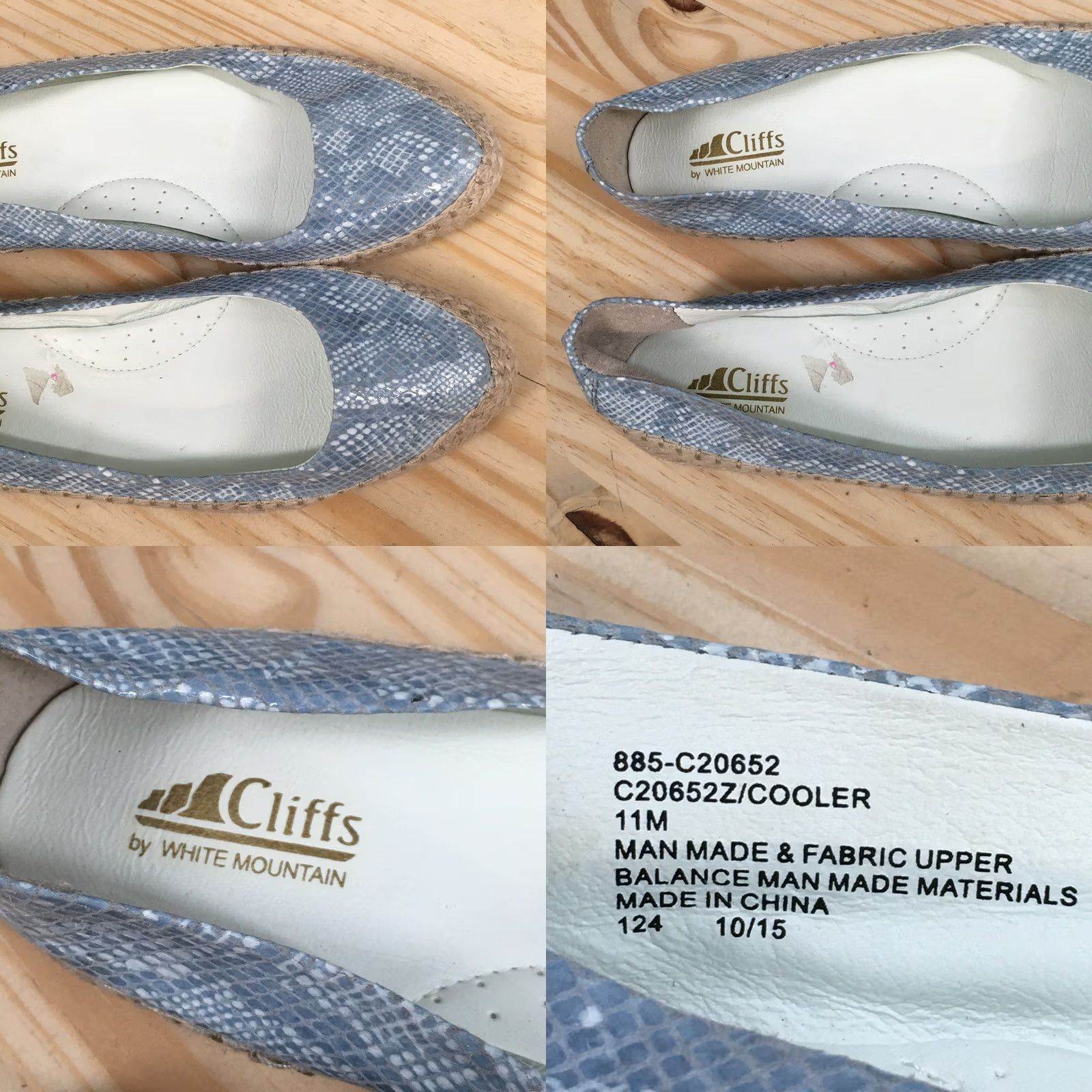Vintage Cliffs by White Mountain Sandals Women Slips On Casual Flat Blue 11 M Size US 11 / IT 41 - 8 Thumbnail