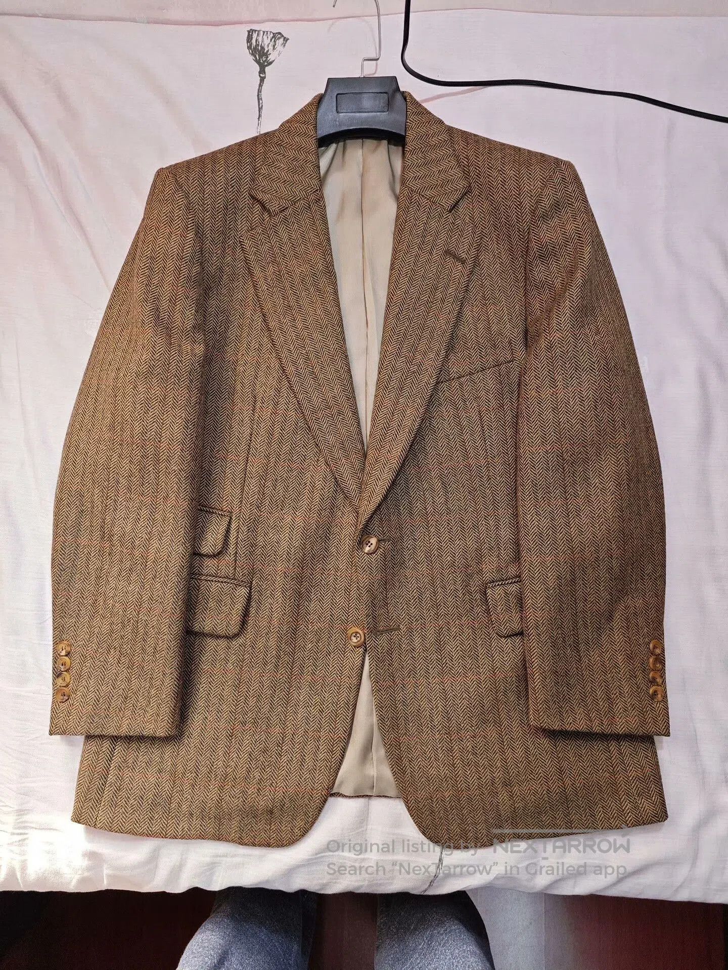 Paul Stuart Paul Stuart Brown Houndstooth Wool Blazer. Size US M / EU 48-50 / 2 - 5 Thumbnail