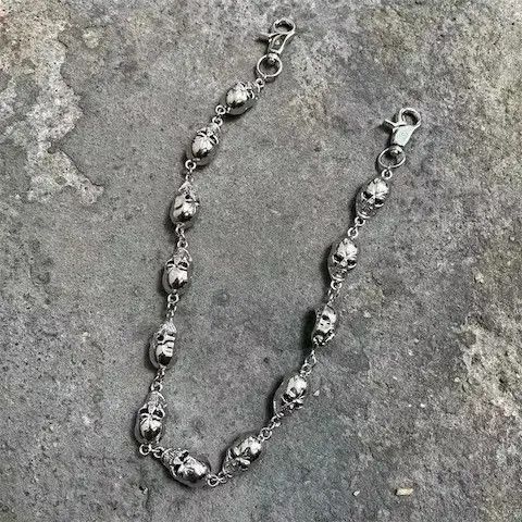 Jewelry Men's Waist Key Chain Skull Head Metal Vintage Size ONE SIZE - 4 Thumbnail