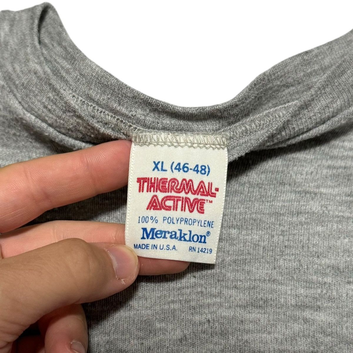 Vintage Vintage 80s Thermal Active Long Sleeve Gray Shirt Adult S Size US S / EU 44-46 / 1 - 3 Thumbnail