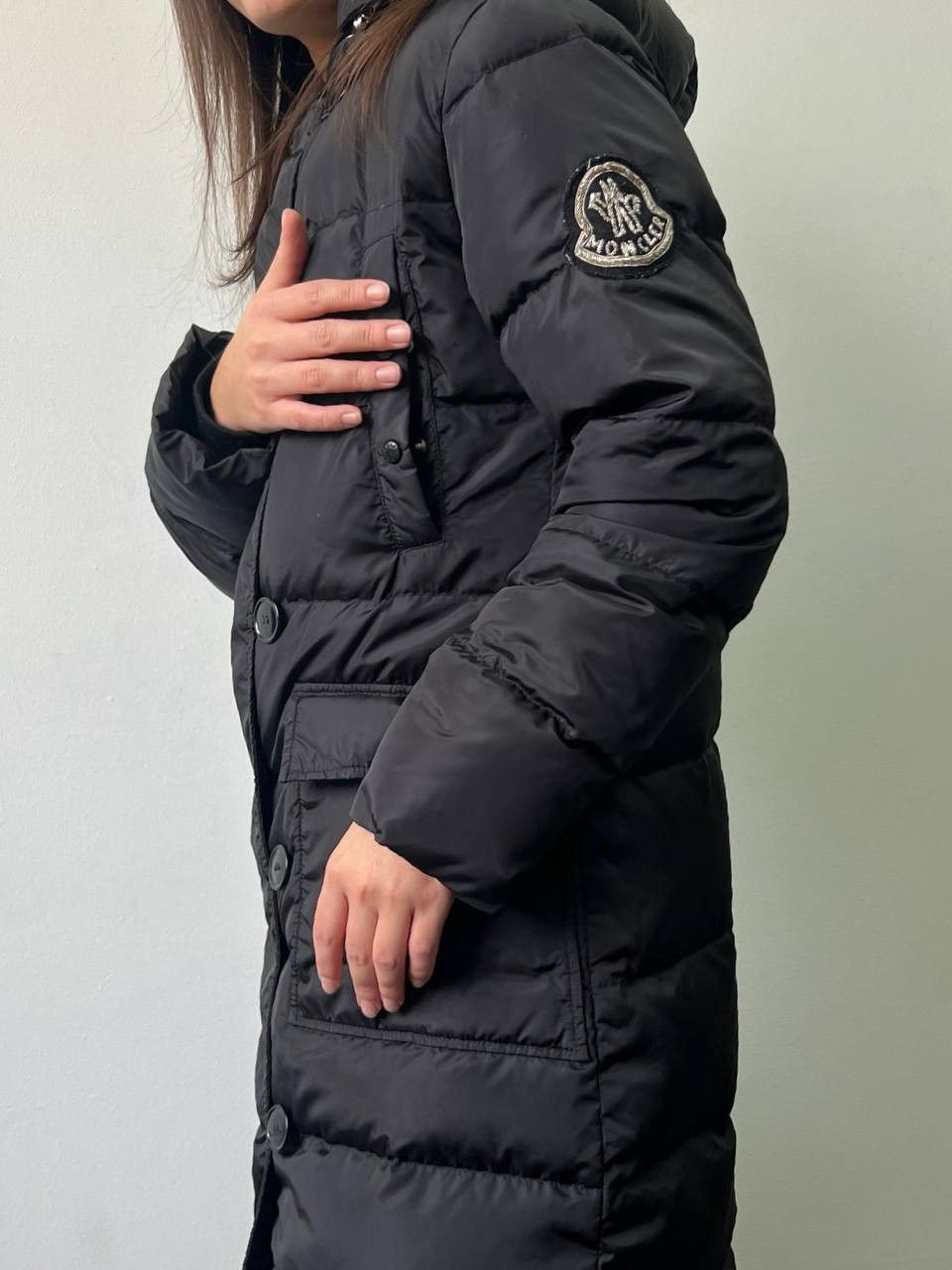 Moncler moncler big logo long puffer jacket coat Size S / US 4 / IT 40 - 1 Thumbnail