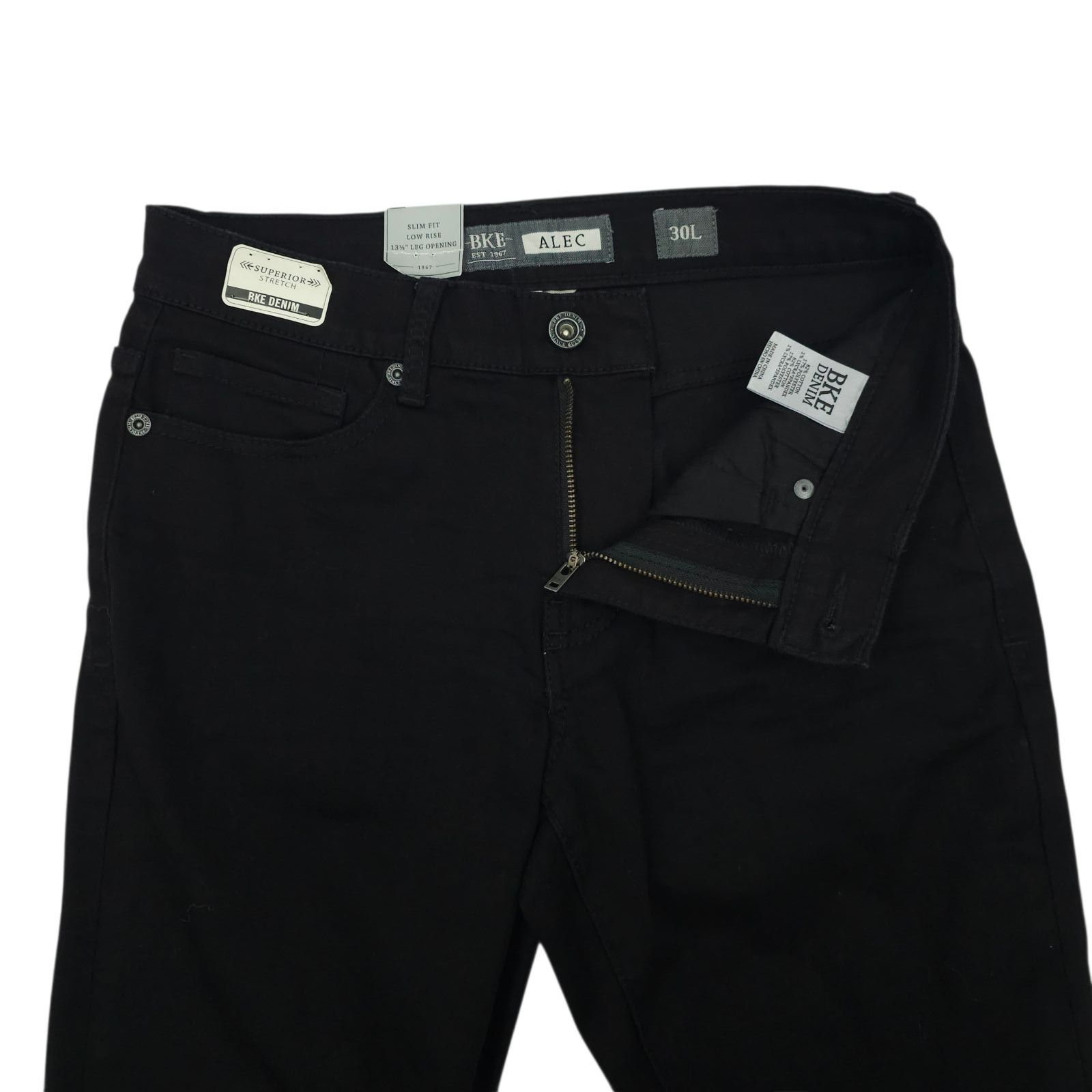 BKE BKE Alec Black Skinny Jeans 30L Slim Fit Alternative Indie Size US 30 / EU 46 - 9 Thumbnail