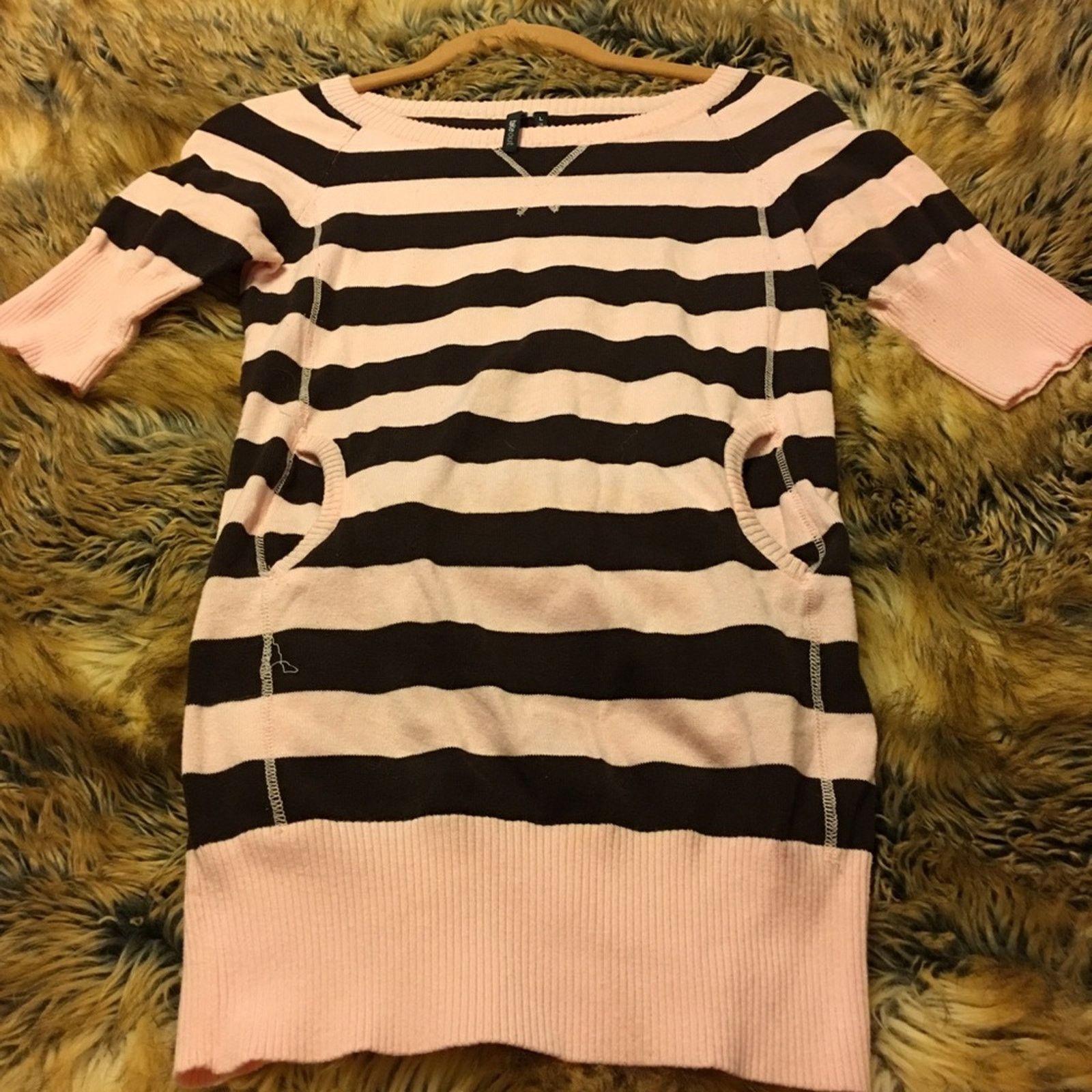 Other Take Out brand crew neck stripe tunic sweater Size L / US 10 / IT 46 - 6 Thumbnail