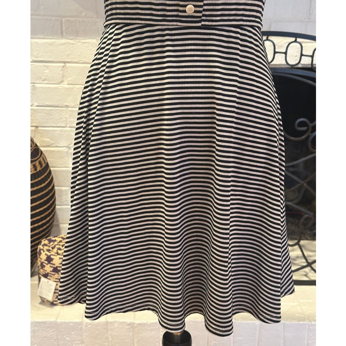 Other Cooper Key Women's Black White Stripped Casual Mini Dress S Size S / US 4 / IT 40 - 3 Thumbnail