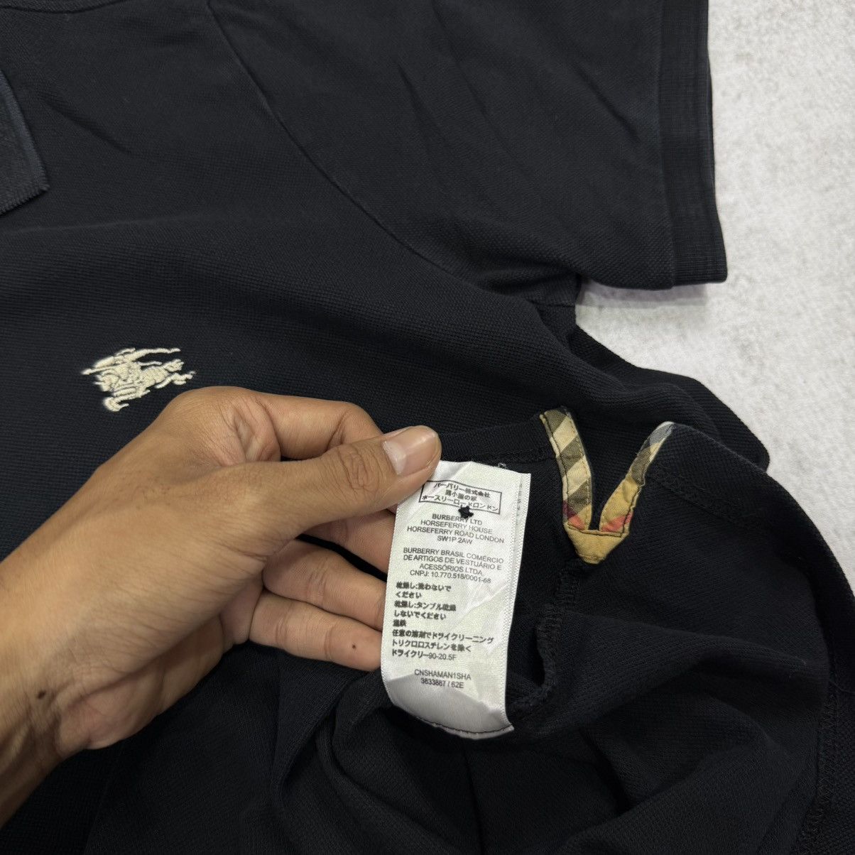 Burberry Burberry london england black poloshirt Size US L / EU 52-54 / 3 - 7 Thumbnail
