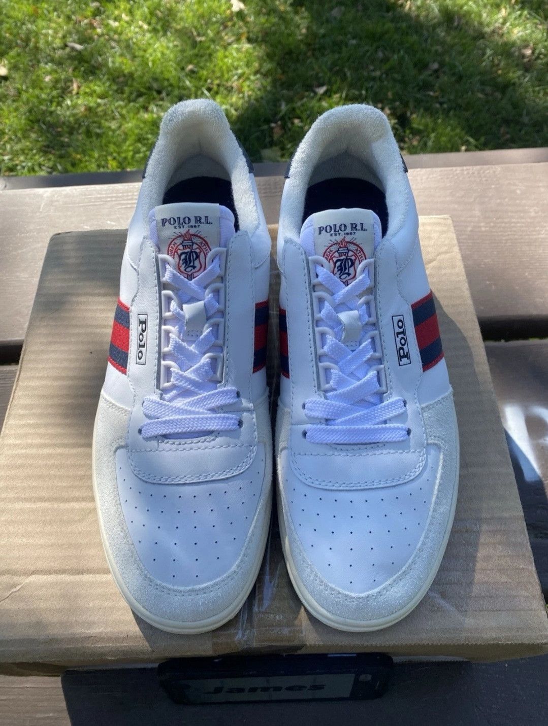 Ralph Lauren Ralph Lauren Polo Court Sneakers White Navy Red Retro 005 Size US 9 / EU 42 - 2 Thumbnail