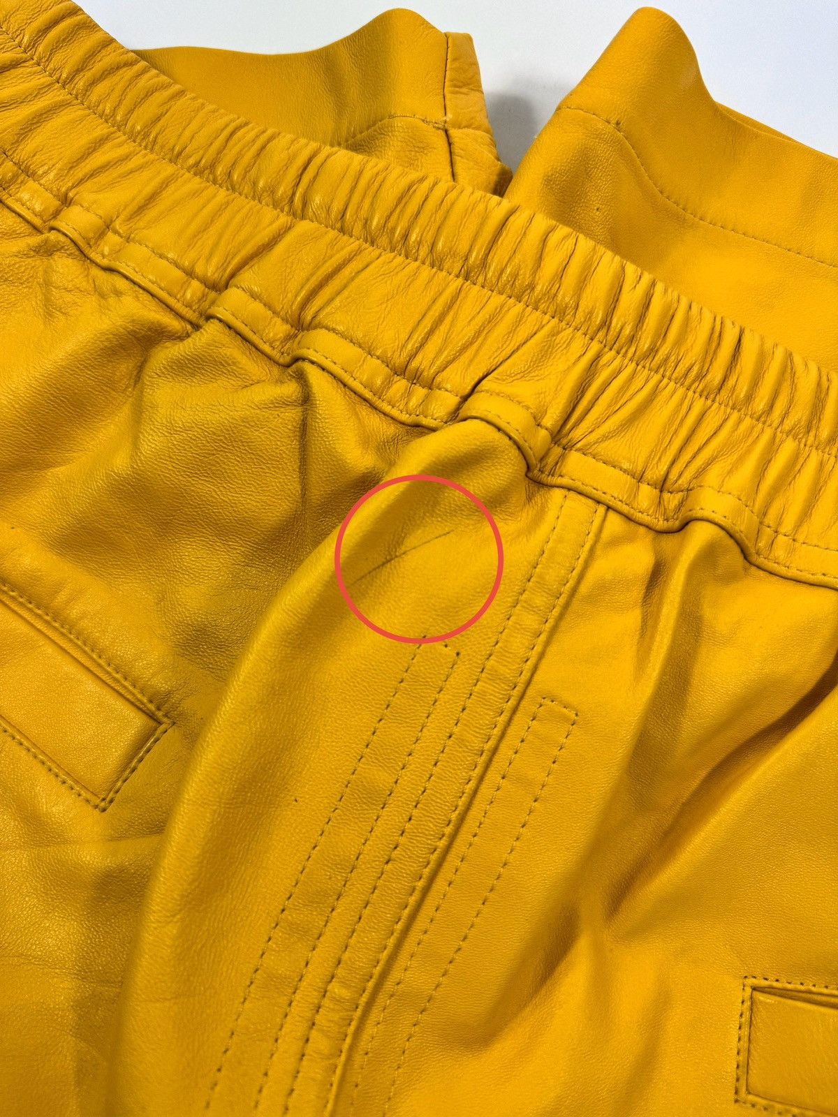 Rick Owens BOXY LEATHER SHORTS Size US 34 / EU 50 - 3 Thumbnail