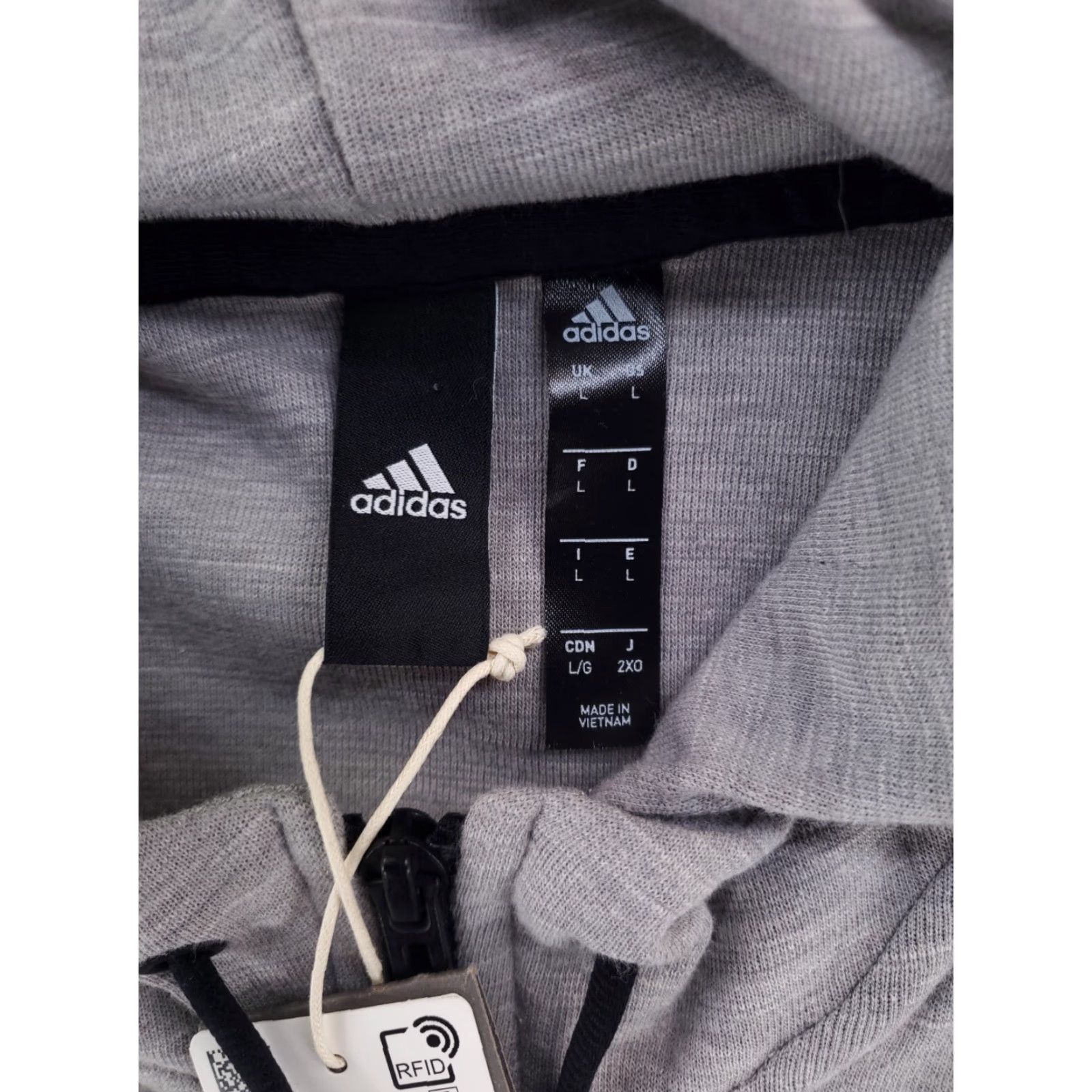 Adidas adidas ID Stadium FZ Full Zip Hoodie Gray Mens L NWT Jacket Size US L / EU 52-54 / 3 - 3 Thumbnail