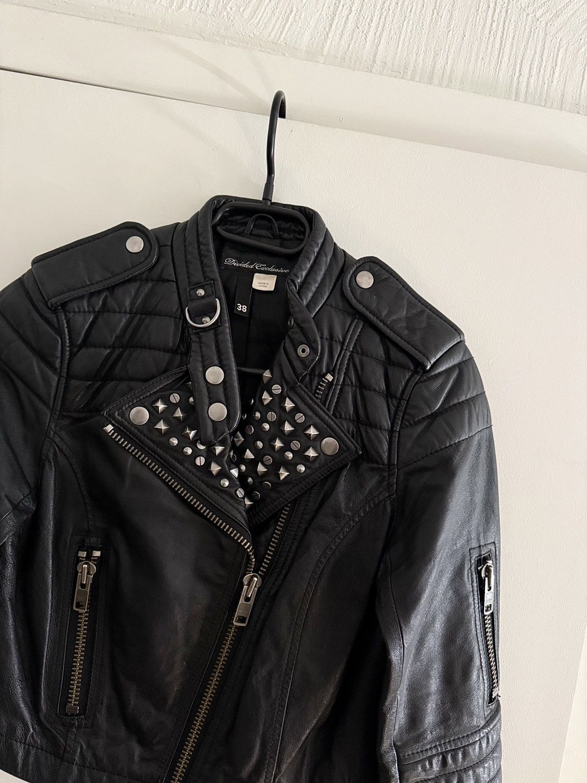 Japanese Brand Cropped Studded Leather Jacket Size US XS / EU 42 / 0 - 2 Thumbnail