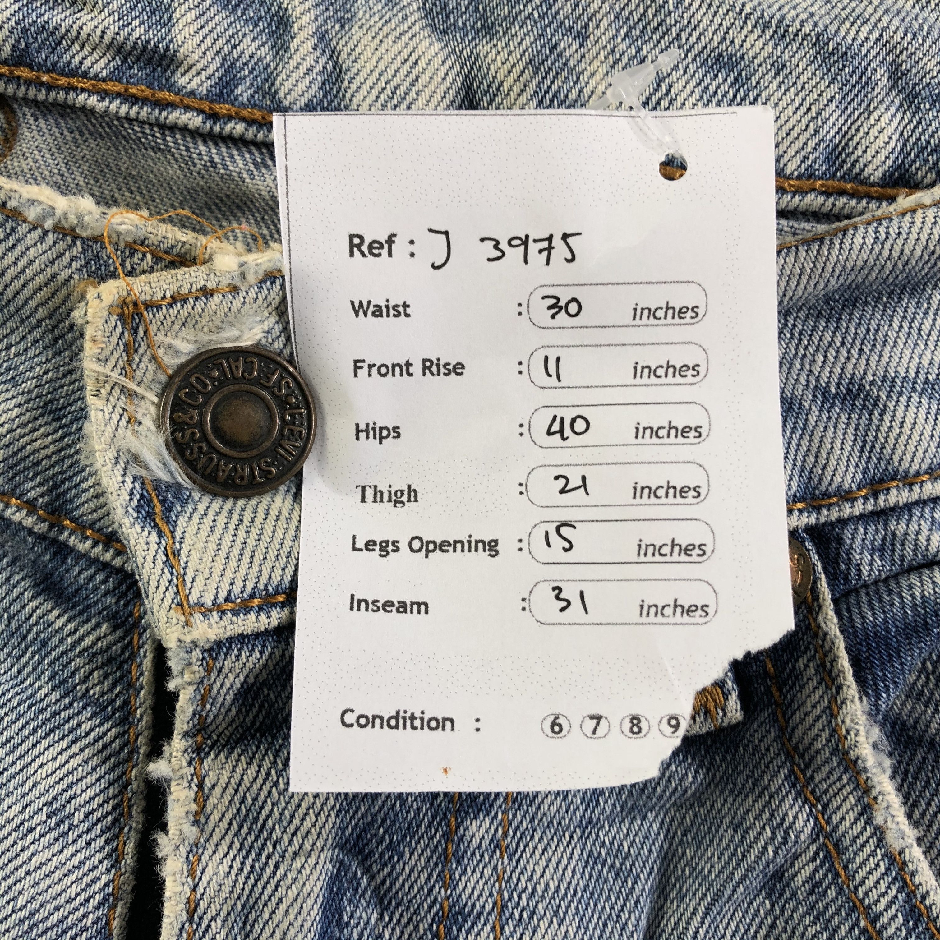 Levi's Vintage Light Wash Levis Jeans-J3975 Size US 30 / EU 46 - 13 Thumbnail