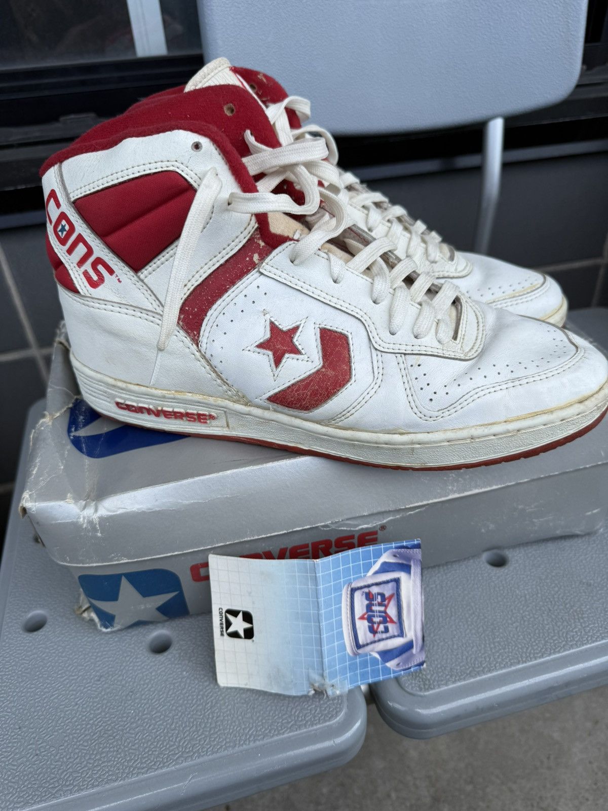 Converse Vintage hi top converse sneaker shoes size 11.5 Size US 11.5 / EU 44-45 - 5 Thumbnail