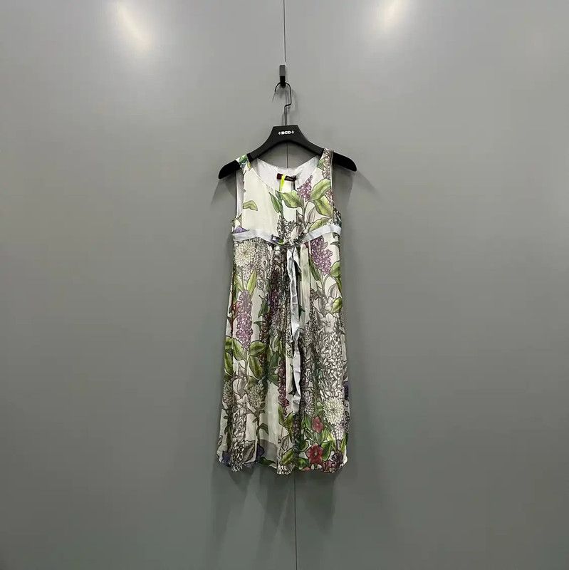 Max Mara MaxMara Summer Multi-color Cotton Dress 0089 Size ONE SIZE - 1 Thumbnail