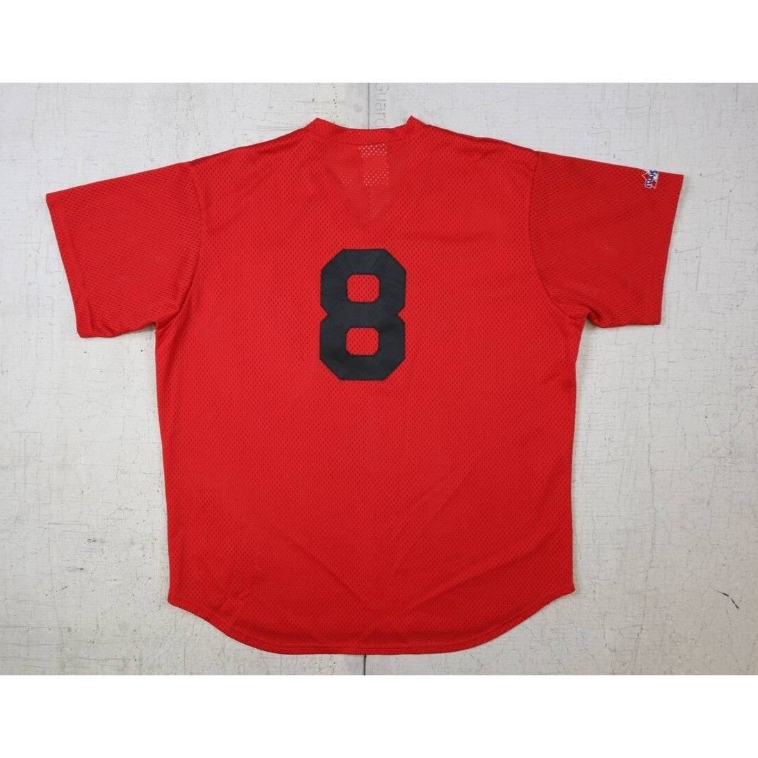 Majestic Vintage Rebels Ole Miss Majestic Red Jersey V Neck USA Made Size US XL / EU 56 / 4 - 3 Thumbnail
