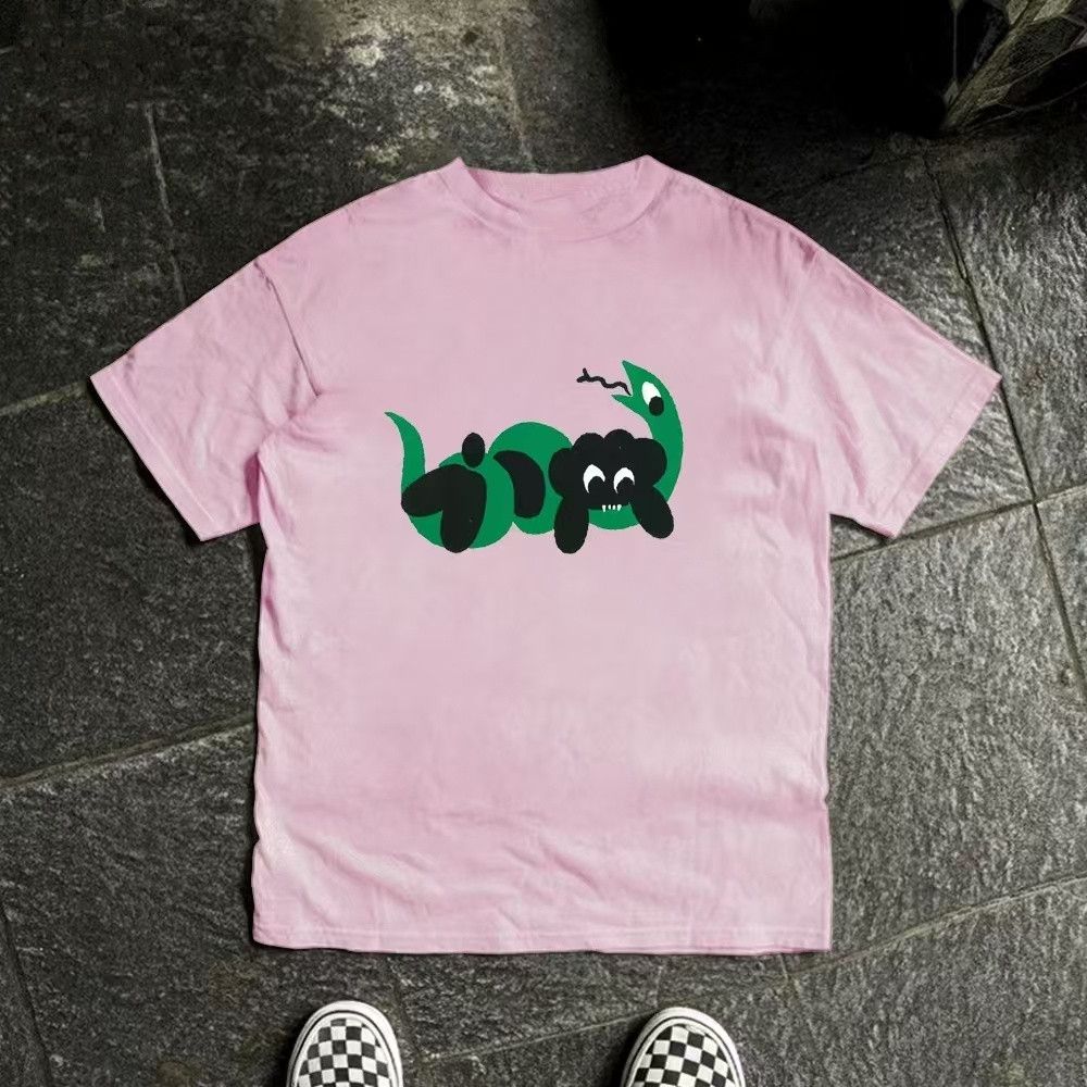 Japanese Brand × Vintage Pink casual retro snake print cotton t-shirt Size US M / EU 48-50 / 2 - 1 Thumbnail
