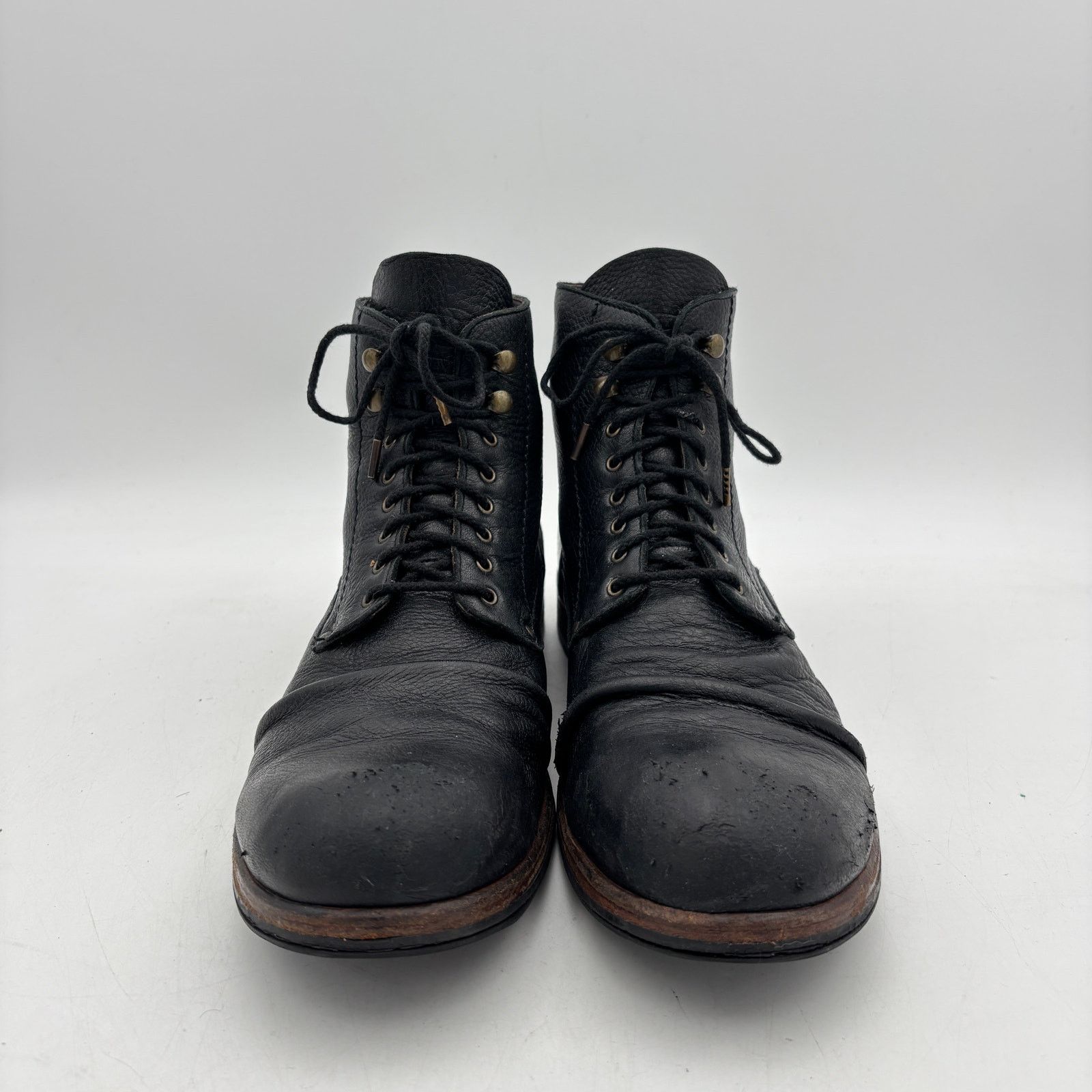 Shoto Shoto 5998 Handmade in Italy Boots Vibram 12 D Lamb Leather Size US 12 / EU 45 - 2 Thumbnail