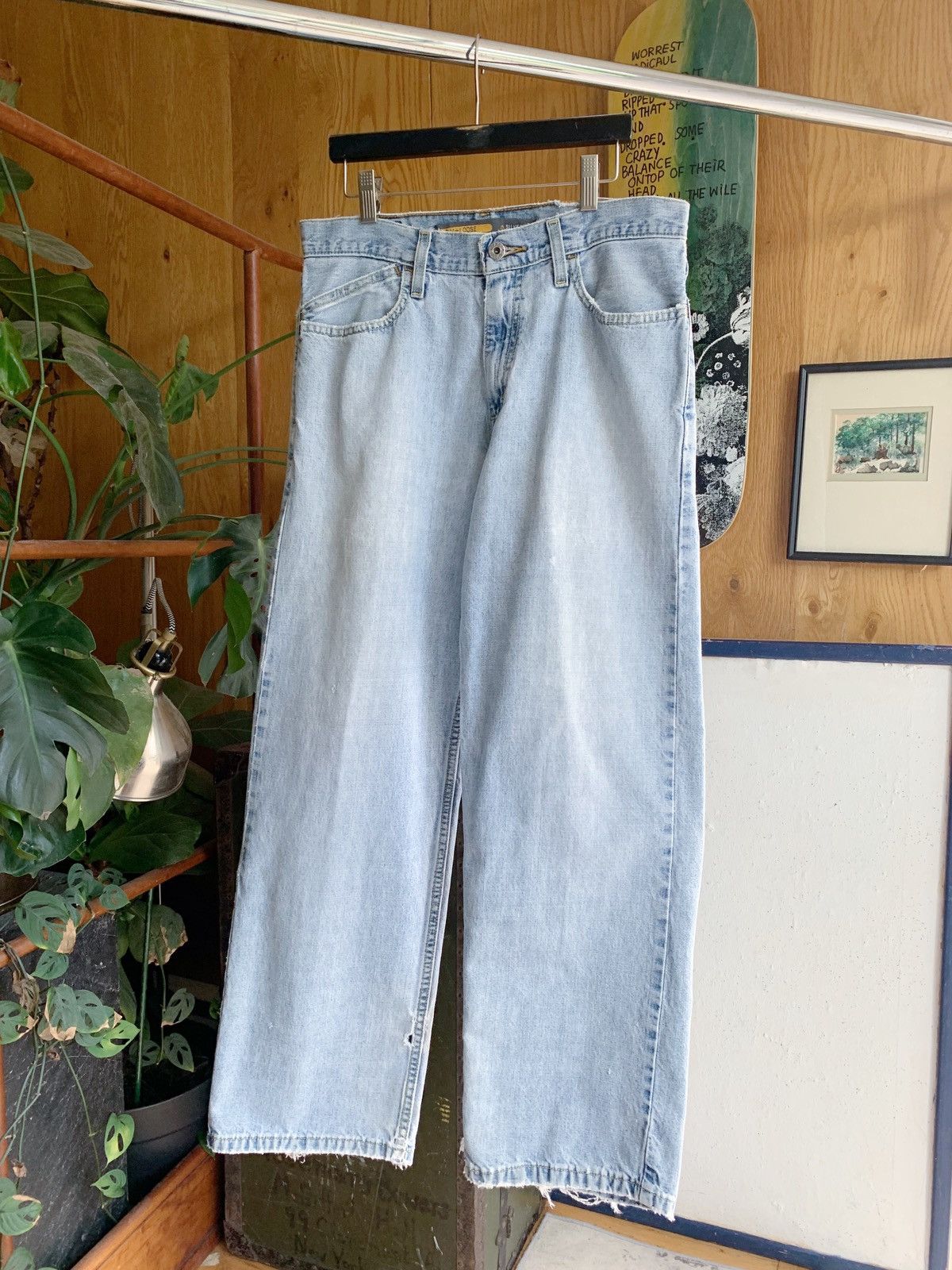 Levi's Vintage Levi’s Silvertab Sun Faded Shahiko Distressed Jeans Size US 28 / EU 44 - 2 Thumbnail