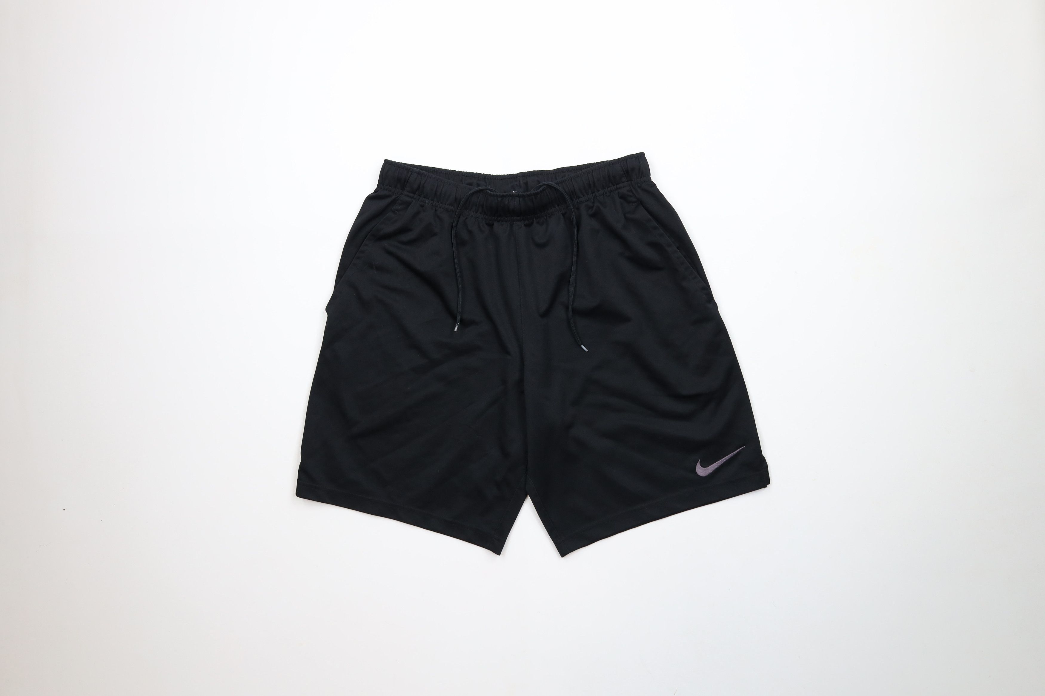 Nike × Vintage Vintage Y2K Nike Above Knee Knit Shorts Black Polyester Size US 34 / EU 50 - 1 Thumbnail